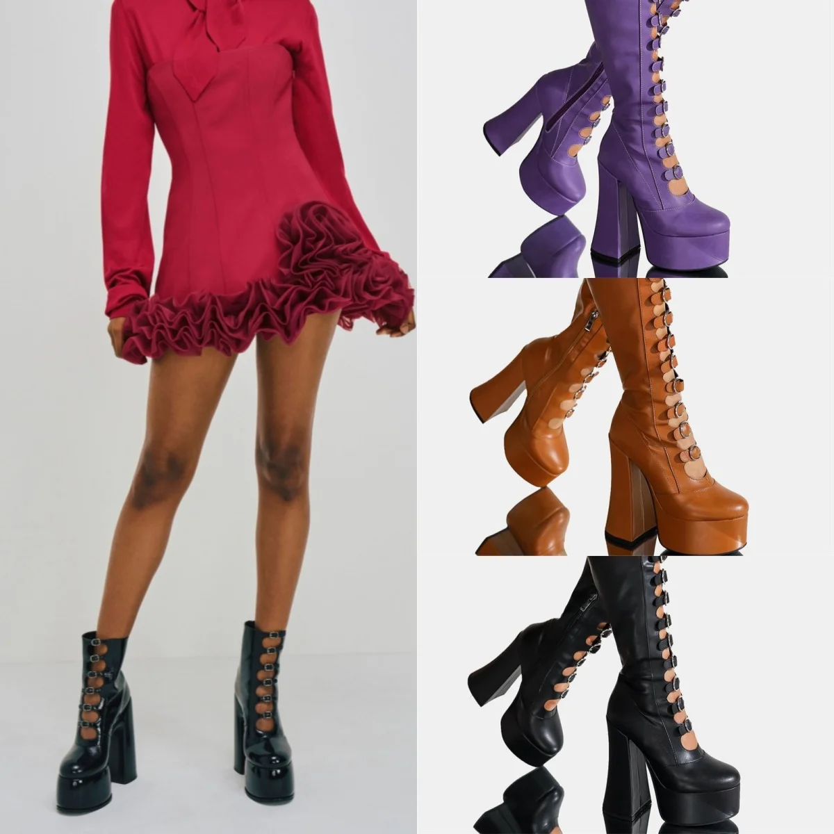 Platform Sexy Women Boots Sandals Round Toe Buckle Decoration Chunky Super High Heels Waterproof Ladies Shoes Punk Girls Shoes
Platform Sexy Women Boots Sandals Round Toe Buckle Decoration Chunky Super High Heels Waterproof Ladies Shoes Punk Girls Shoes