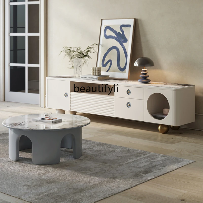 Stone Plate Coffee Table Light Luxury Modern Living Room Italian Minimalist Designer Creative round Side Table
Stone Plate Coffee Table Light Luxury Modern Living Room Italian Minimalist Designer Creative round Side Table