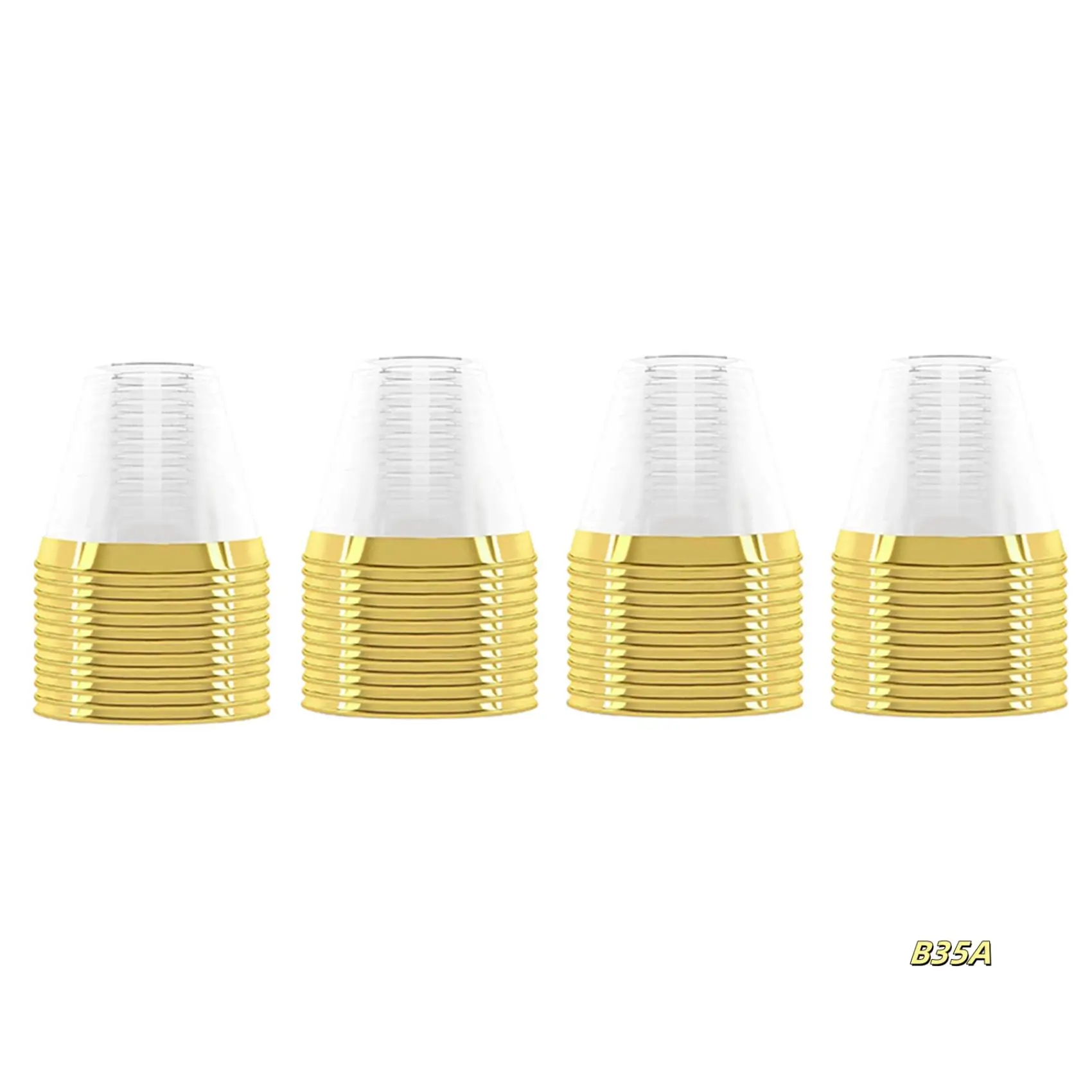 4X Plastic Cup 9 Oz Hard Disposable Cup Plastic Wine Glass Party Wedding Wine Glass Transparent Plastic Cup -Gold Rim
4X Plastic Cup 9 Oz Hard Disposable Cup Plastic Wine Glass Party Wedding Wine Glass Transparent Plastic Cup -Gold Rim