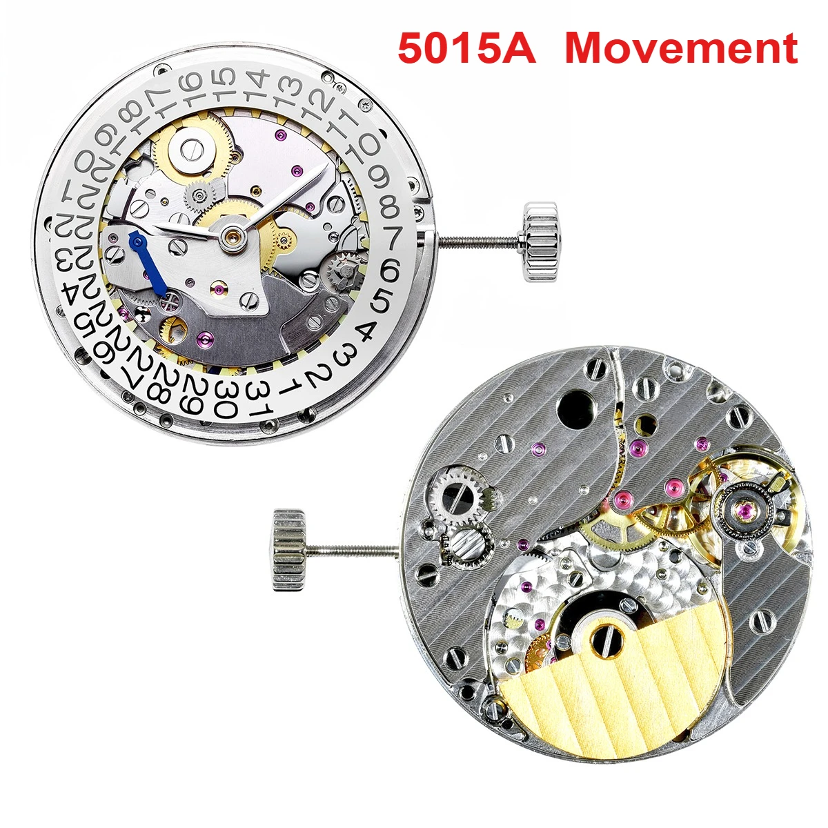 5015A micro rotor automatic mechanic movement 3-Hand 3H calendar 38Jewels Watch Movement Hand Winding Watch Parts Replacement
5015A micro rotor automatic mechanic movement 3-Hand 3H calendar 38Jewels Watch Movement Hand Winding Watch Parts Replacement