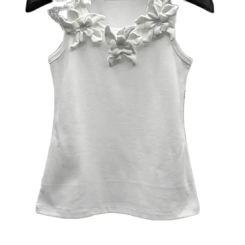 High Quality 3D Flower 100% Cotton White Tank Tops 2024 Women Round Neck Slimming Vest Fashion Runway New Y2K Clothing Summer
High Quality 3D Flower 100% Cotton White Tank Tops 2024 Women Round Neck Slimming Vest Fashion Runway New Y2K Clothing Summer