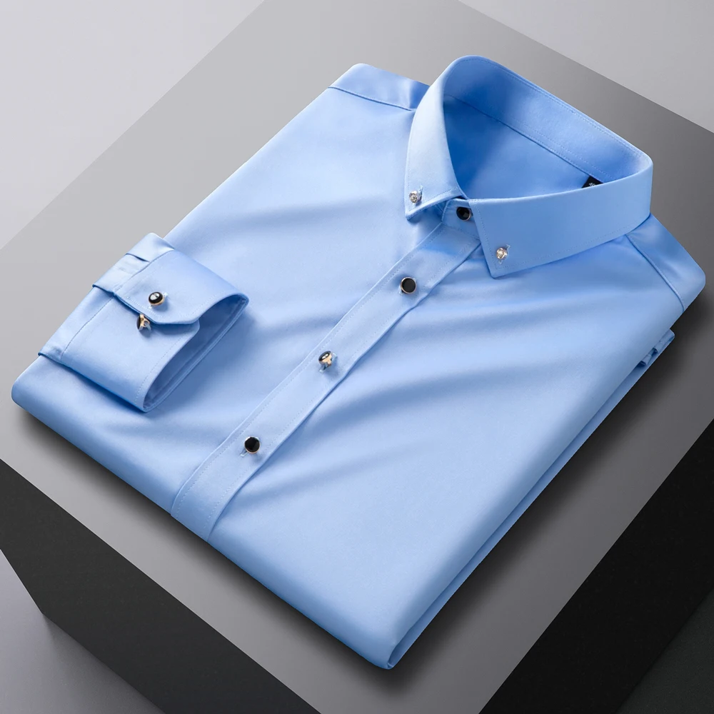 Men's Stretch Slim Fit Formal Shirt, Long Sleeve Button Down with Crystal Gem Buttons for Wedding Prom Business Elegant Wear
Men's Stretch Slim Fit Formal Shirt, Long Sleeve Button Down with Crystal Gem Buttons for Wedding Prom Business Elegant Wear