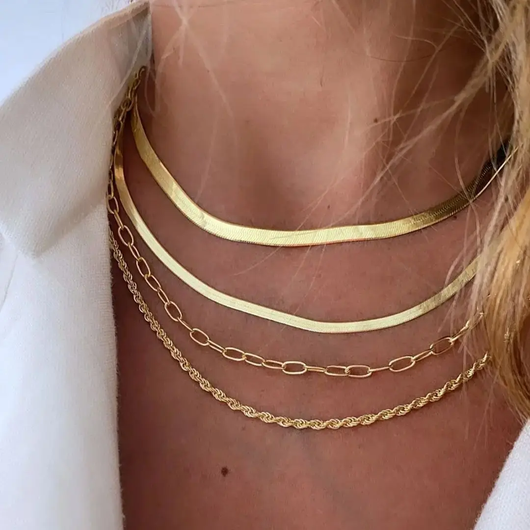 Luxury Simple Width 3mm 925 Sterling Silver Flat Necklace Gold Color Italy Whoelsale Snake Chain Women Choker Necklace Jewelry
Luxury Simple Width 3mm 925 Sterling Silver Flat Necklace Gold Color Italy Whoelsale Snake Chain Women Choker Necklace Jewelry