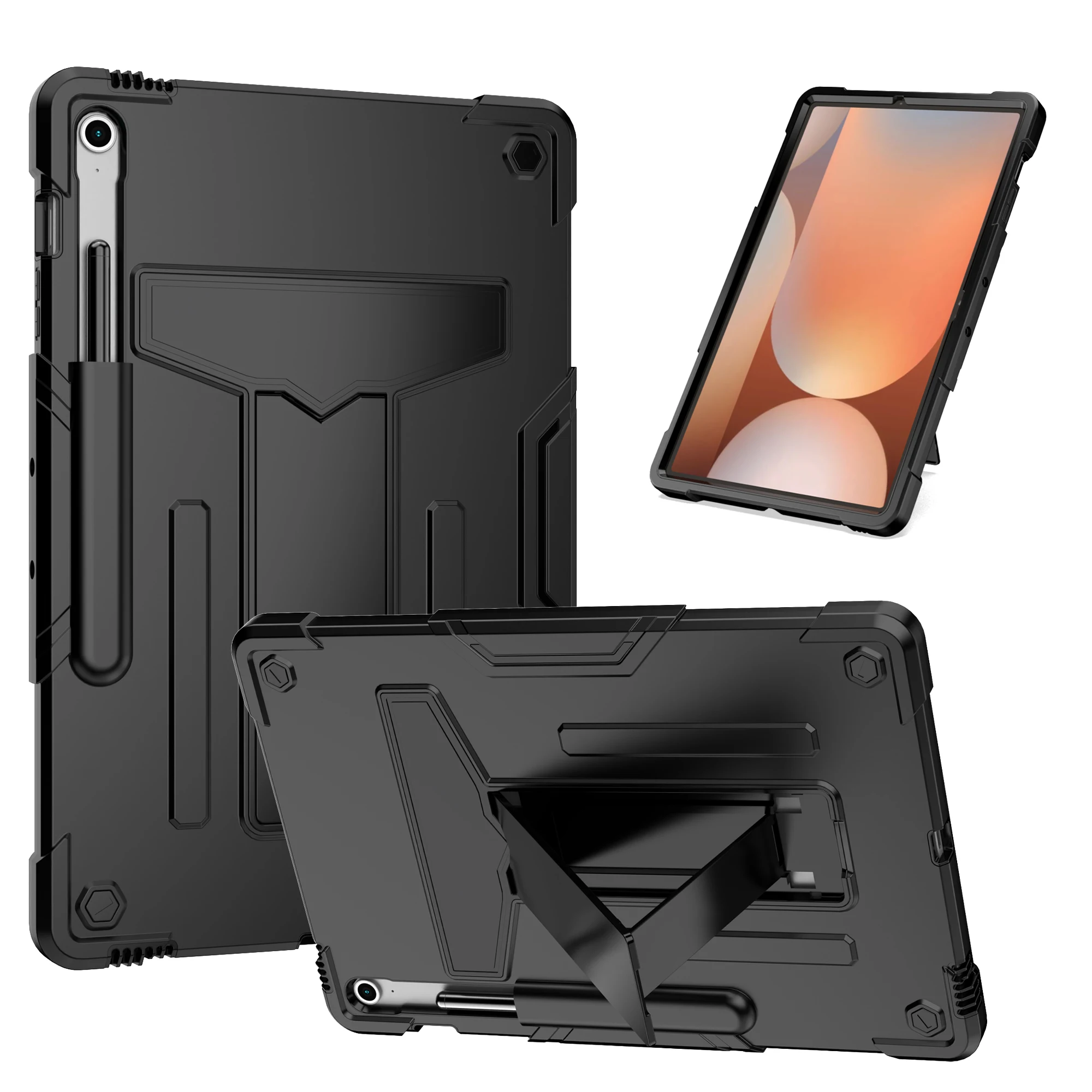 Hybrid Case for Samsung Galaxy Tab S10 FE Plus 2025 13.1 inch SM-X620 SM-X626B Built-in Kickstand Cover Shockproof With Pen Slot
Hybrid Case for Samsung Galaxy Tab S10 FE Plus 2025 13.1 inch SM-X620 SM-X626B Built-in Kickstand Cover Shockproof With Pen Slot
