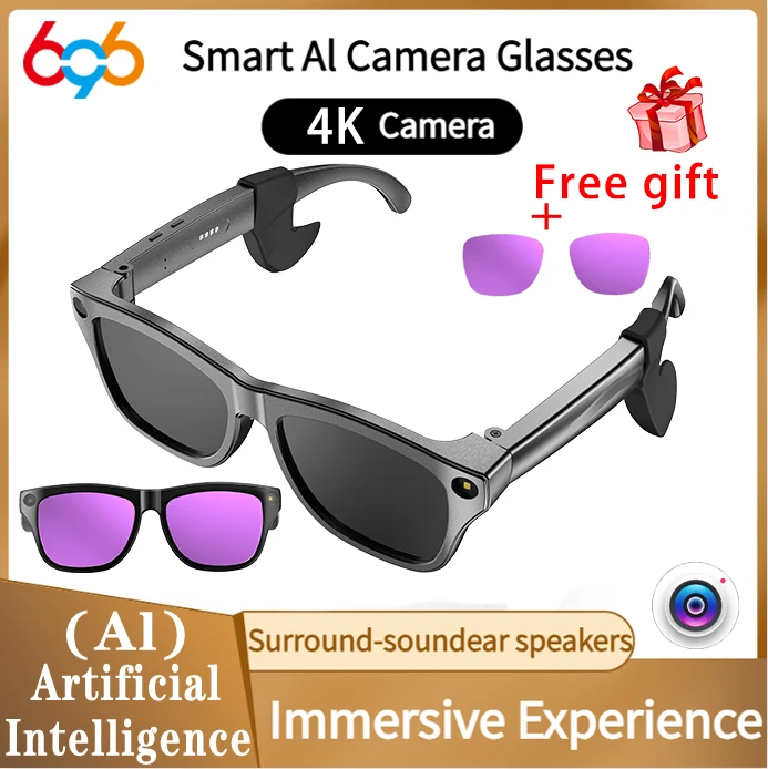 HD Camera Glasses Outdoor Voice Assistant Touch Control Smart Eyewear Bluetooth Music Call AI Translator Sunglasses Men Lady
HD Camera Glasses Outdoor Voice Assistant Touch Control Smart Eyewear Bluetooth Music Call AI Translator Sunglasses Men Lady