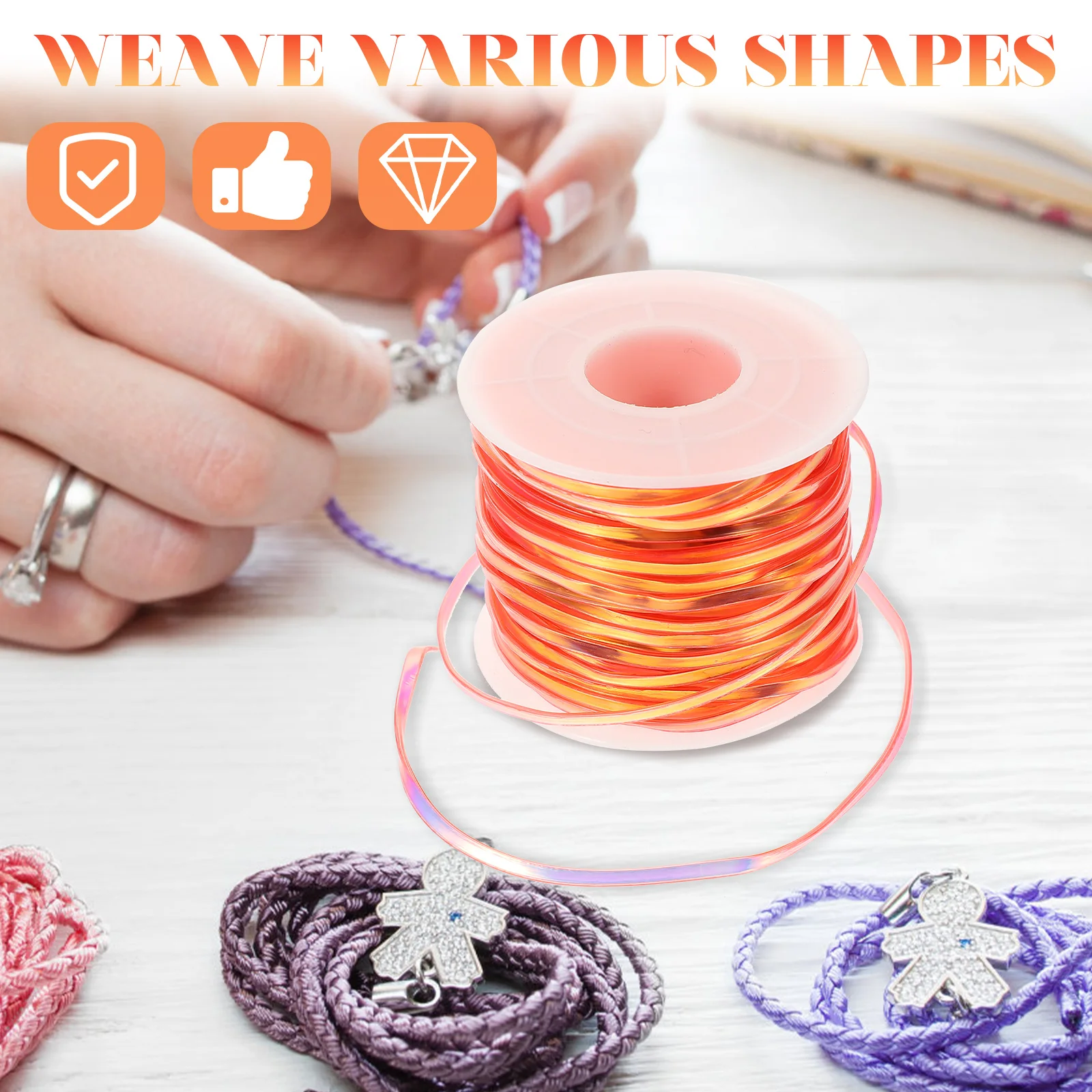 Braided Rope Key Chain Macrame Cord Woven Craft Material Colored Plastic Ropes for Jewelry Making Crafts Supplies
Braided Rope Key Chain Macrame Cord Woven Craft Material Colored Plastic Ropes for Jewelry Making Crafts Supplies