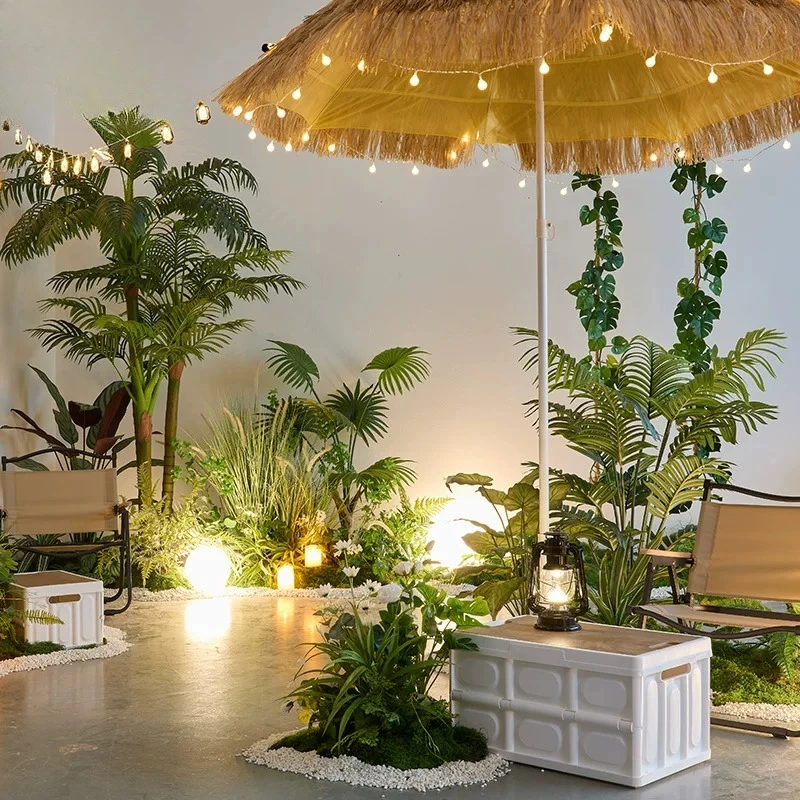 Outdoor camping wind decoration green plant landscaping simulation restaurant barbecue shop under the stairs indoor landscape
Outdoor camping wind decoration green plant landscaping simulation restaurant barbecue shop under the stairs indoor landscape