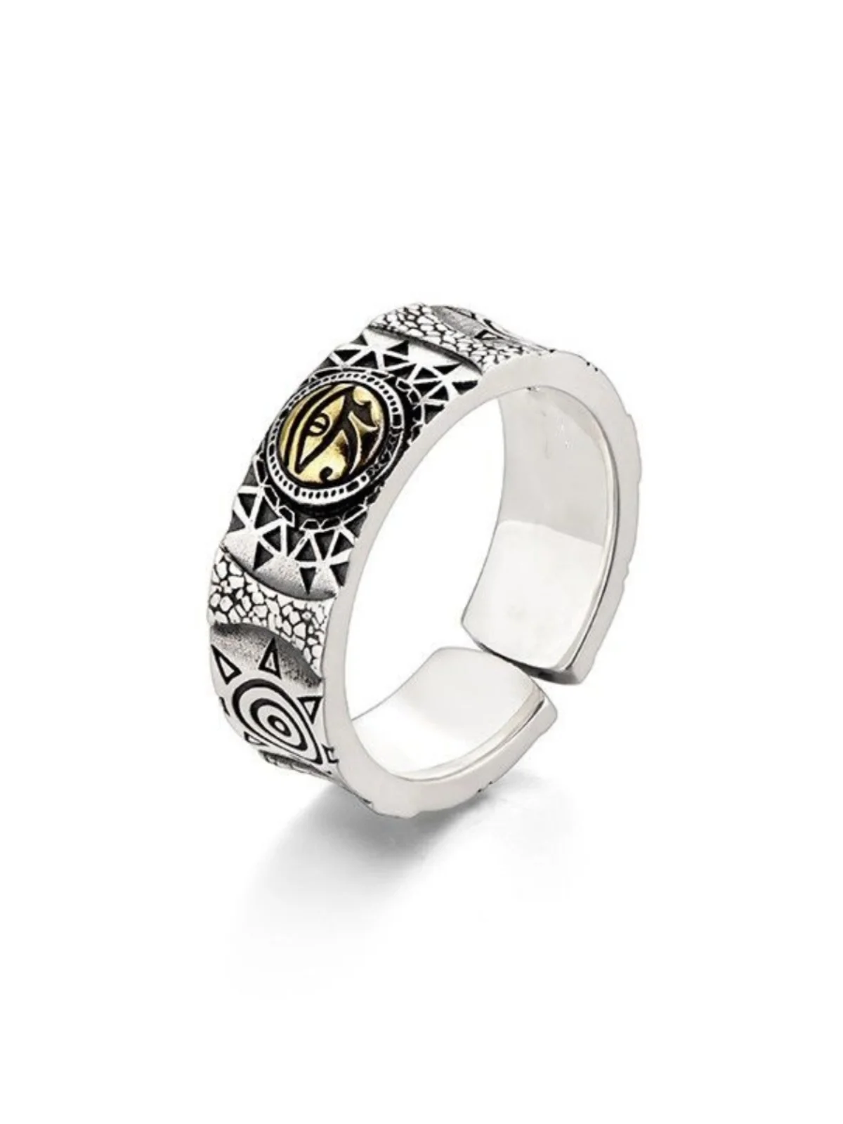 WEIER 925 Sterling Silver Rings for Men Trendy Horus Eye Design Open Finger Ring Personality Style Silver Jwellery
WEIER 925 Sterling Silver Rings for Men Trendy Horus Eye Design Open Finger Ring Personality Style Silver Jwellery