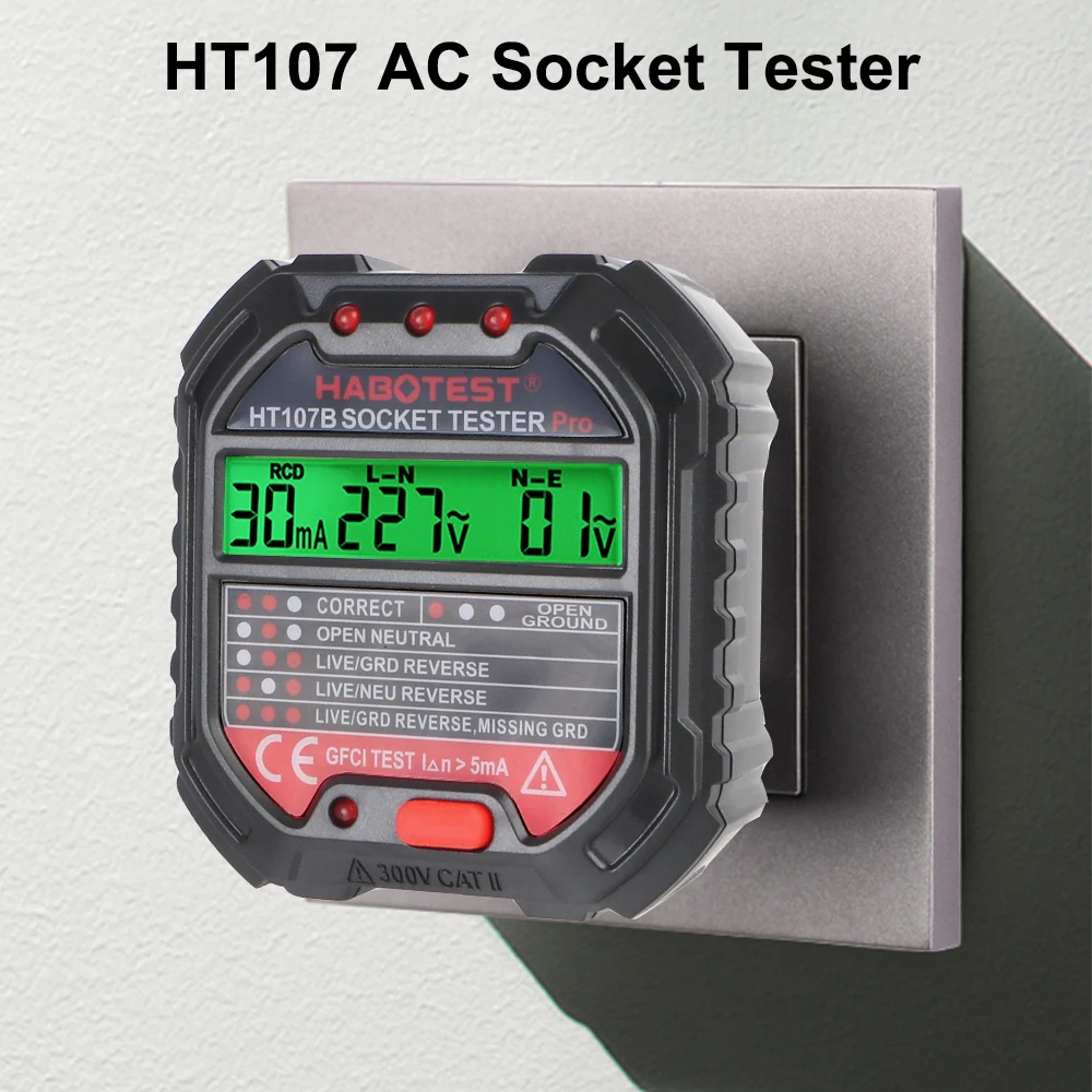 Ground Zero Line Plug US EU Plug Socket Detector Polarity Phase Check AC Socket Tester 90-250V Voltage Test RCD GFCI Test
Ground Zero Line Plug US EU Plug Socket Detector Polarity Phase Check AC Socket Tester 90-250V Voltage Test RCD GFCI Test