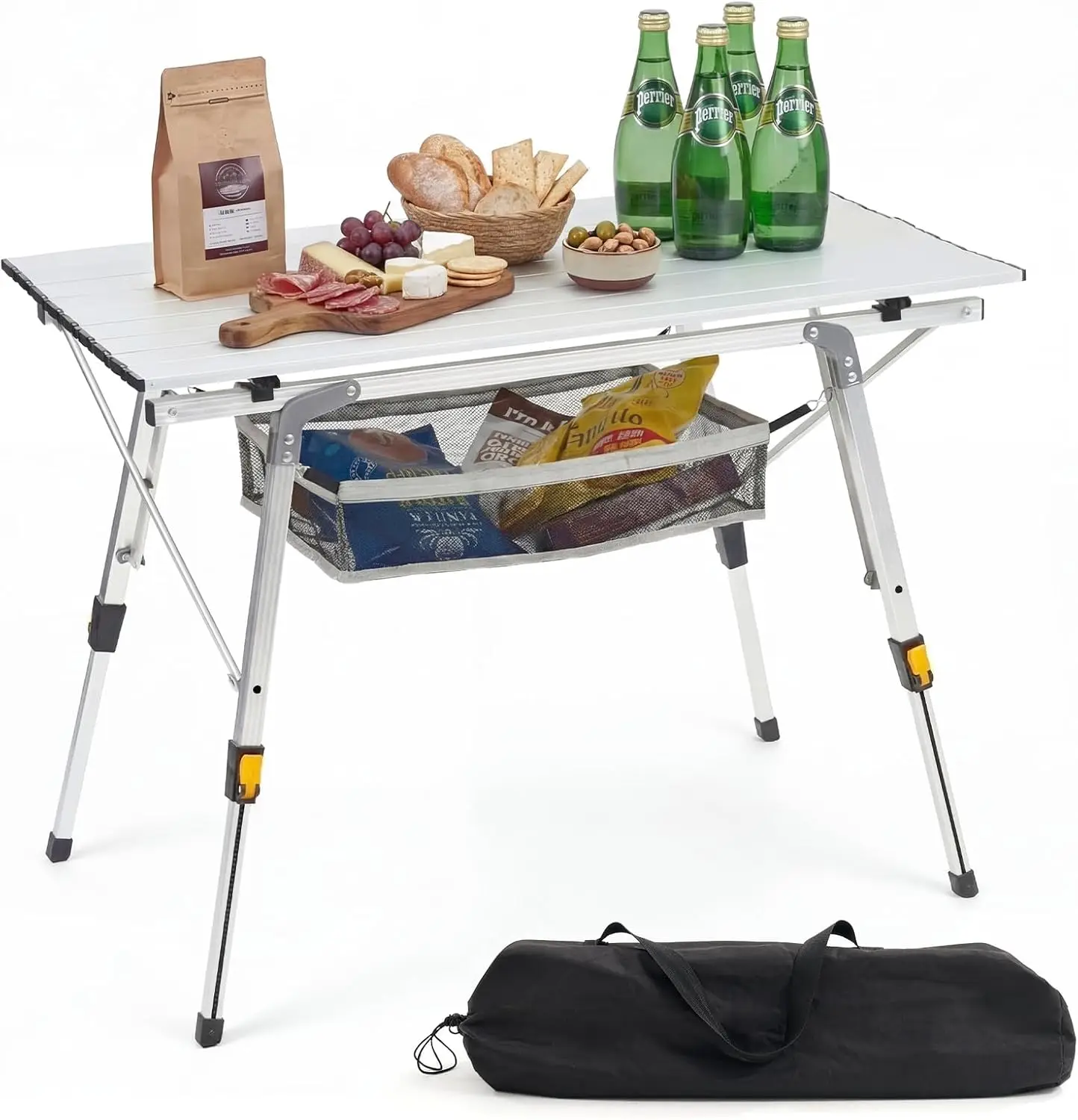 Camping Table Portable Foldable with Adjustable Legs, Roll Up Table with Large Mesh Storage Layer & Carrying Bag, Lightweight Ou
Camping Table Portable Foldable with Adjustable Legs, Roll Up Table with Large Mesh Storage Layer & Carrying Bag, Lightweight Ou