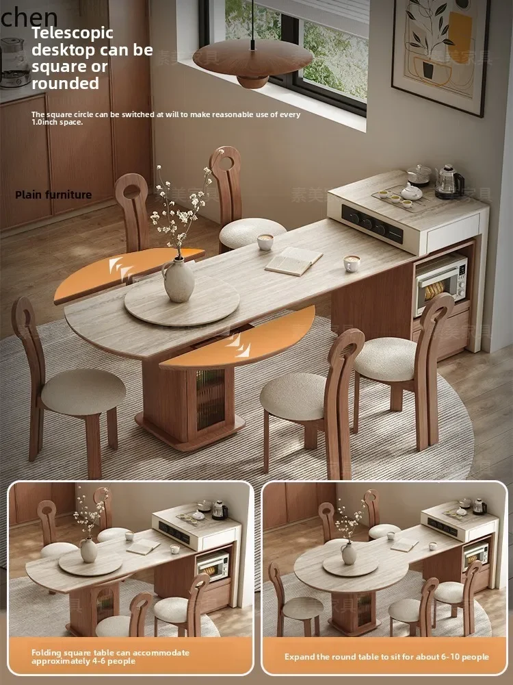 W5.19 rock slab island table integrated multi-function retractable variable round table storage
W5.19 rock slab island table integrated multi-function retractable variable round table storage