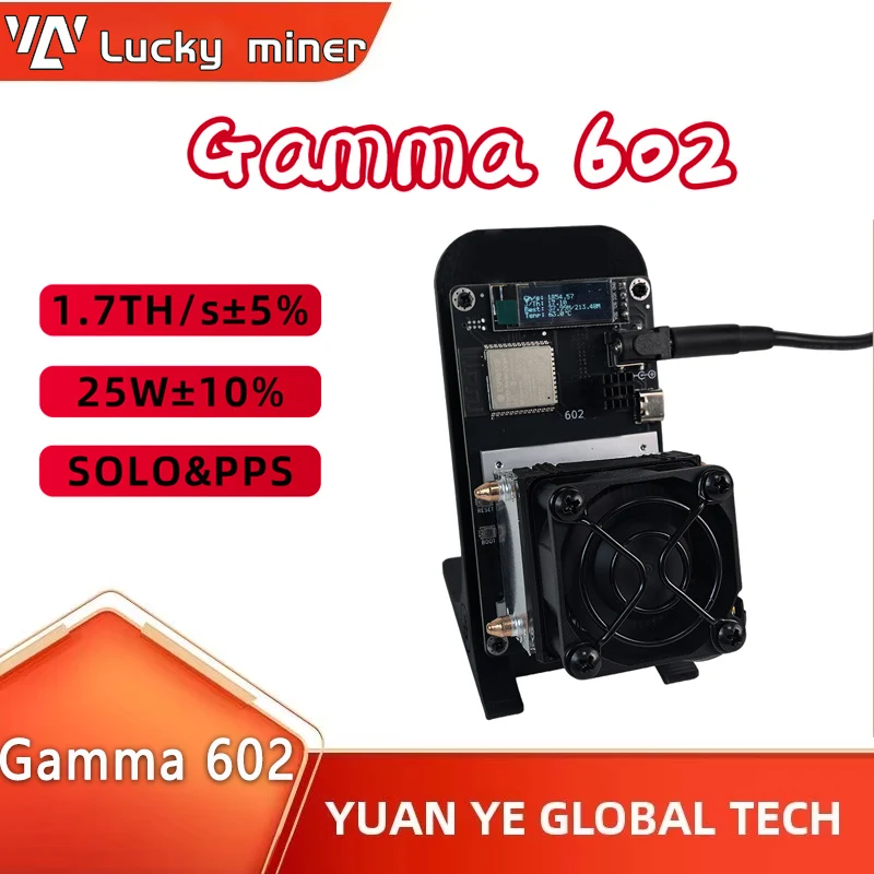 Newest Gamma 602 1.7~1.8TH/s SHA256 Bitcoin Miner 35W Ultra Low Power Home Mining ASIC Crypto Mining Machine SOLO lottery Miner
Newest Gamma 602 1.7~1.8TH/s SHA256 Bitcoin Miner 35W Ultra Low Power Home Mining ASIC Crypto Mining Machine SOLO lottery Miner