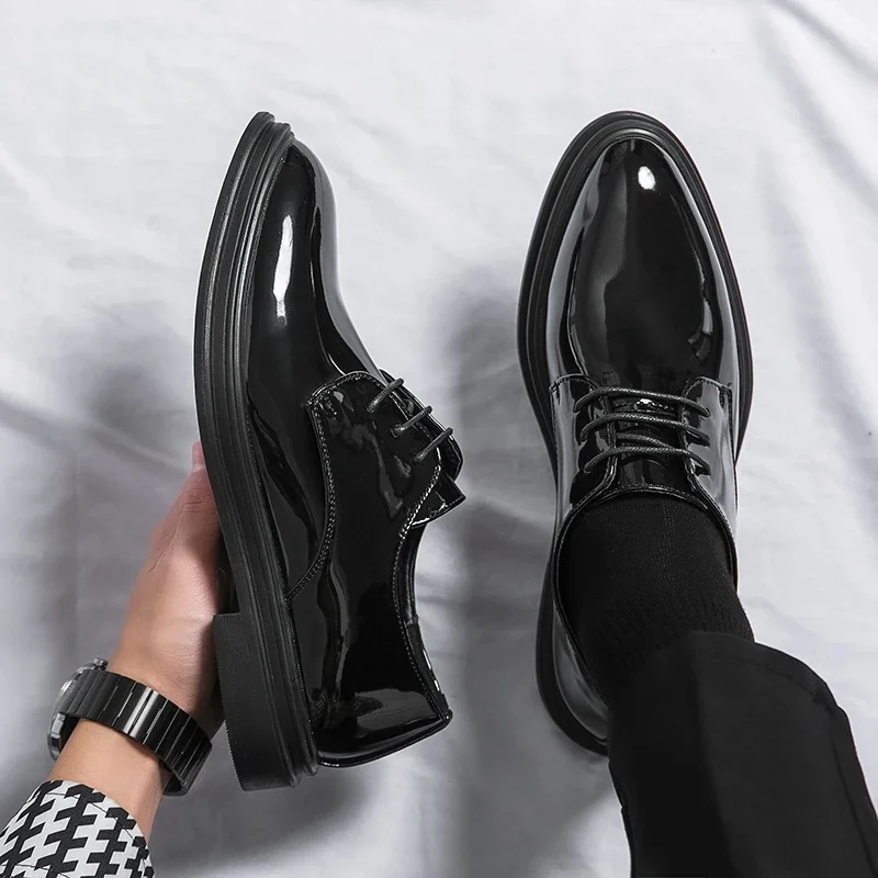 Derby Shoes Men Black PU Lace-up Round Head Daily Business Dress Shoes Comfortable Wearable Single Shoes
Derby Shoes Men Black PU Lace-up Round Head Daily Business Dress Shoes Comfortable Wearable Single Shoes