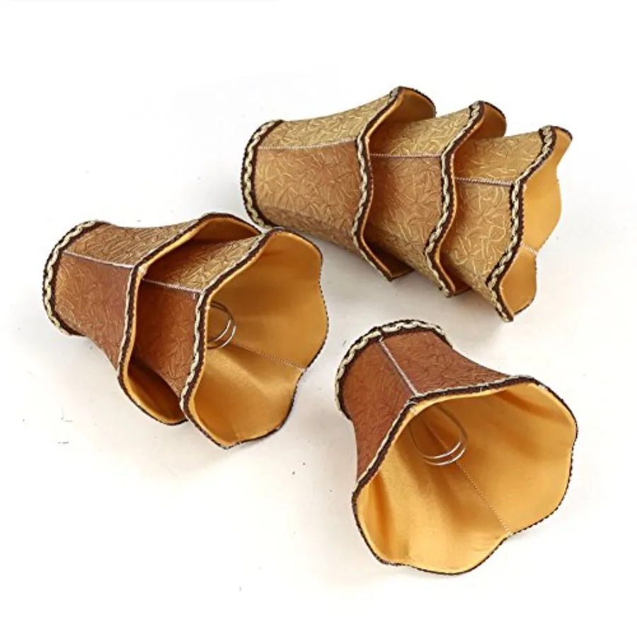 Clip on Chandelier Lamp Shades, 3.14x5.51x4.72 in, Small Sconce Shades for Candelabra Bulbs, Rustic/European/French Country Sty
Clip on Chandelier Lamp Shades, 3.14x5.51x4.72 in, Small Sconce Shades for Candelabra Bulbs, Rustic/European/French Country Sty