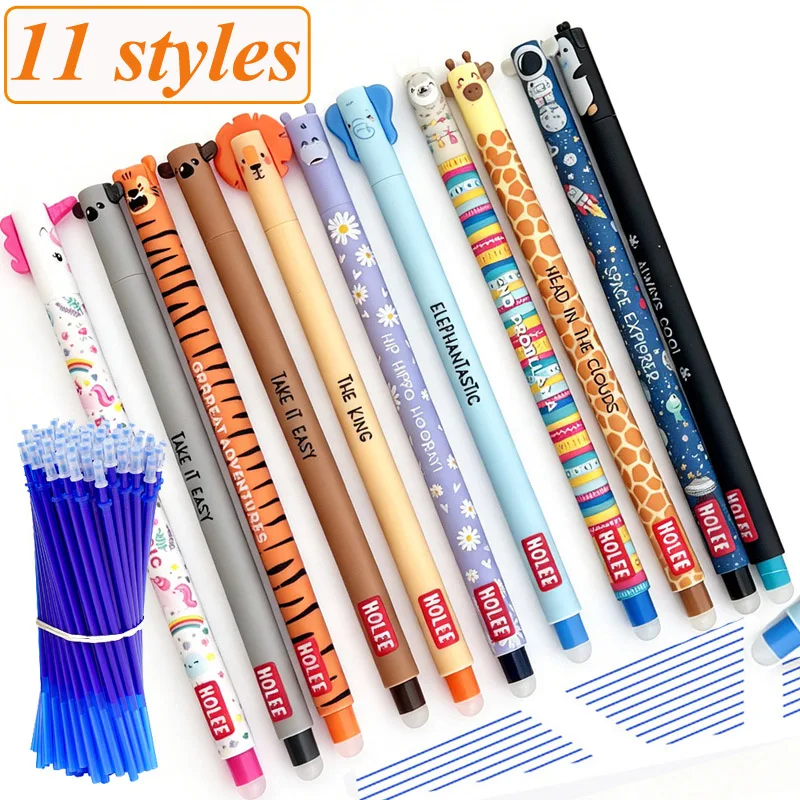 11 Style Animal Gel Pen with Erasable Pen Core Cute Erase Pens Lion Giraffe Ballpoint Pen Writing Error Erasable for School
11 Style Animal Gel Pen with Erasable Pen Core Cute Erase Pens Lion Giraffe Ballpoint Pen Writing Error Erasable for School