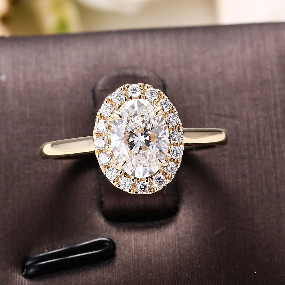Provence Classic 14K gold F Color 1ct Customized Lab Grown Diamond Rings for Women Luxury Wedding Fine Jewelry Engagement Gift
Provence Classic 14K gold F Color 1ct Customized Lab Grown Diamond Rings for Women Luxury Wedding Fine Jewelry Engagement Gift