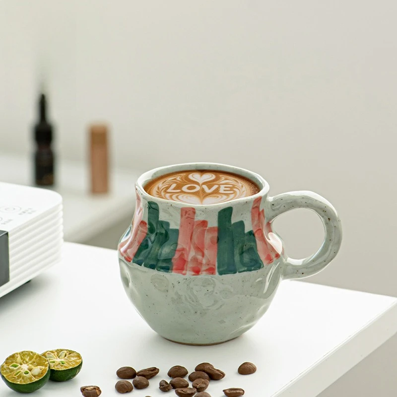 Japanese Style Ceramic Coffee Mug Handmade Pottery Milk Cup Creative Doodle Office Drinkware
Japanese Style Ceramic Coffee Mug Handmade Pottery Milk Cup Creative Doodle Office Drinkware