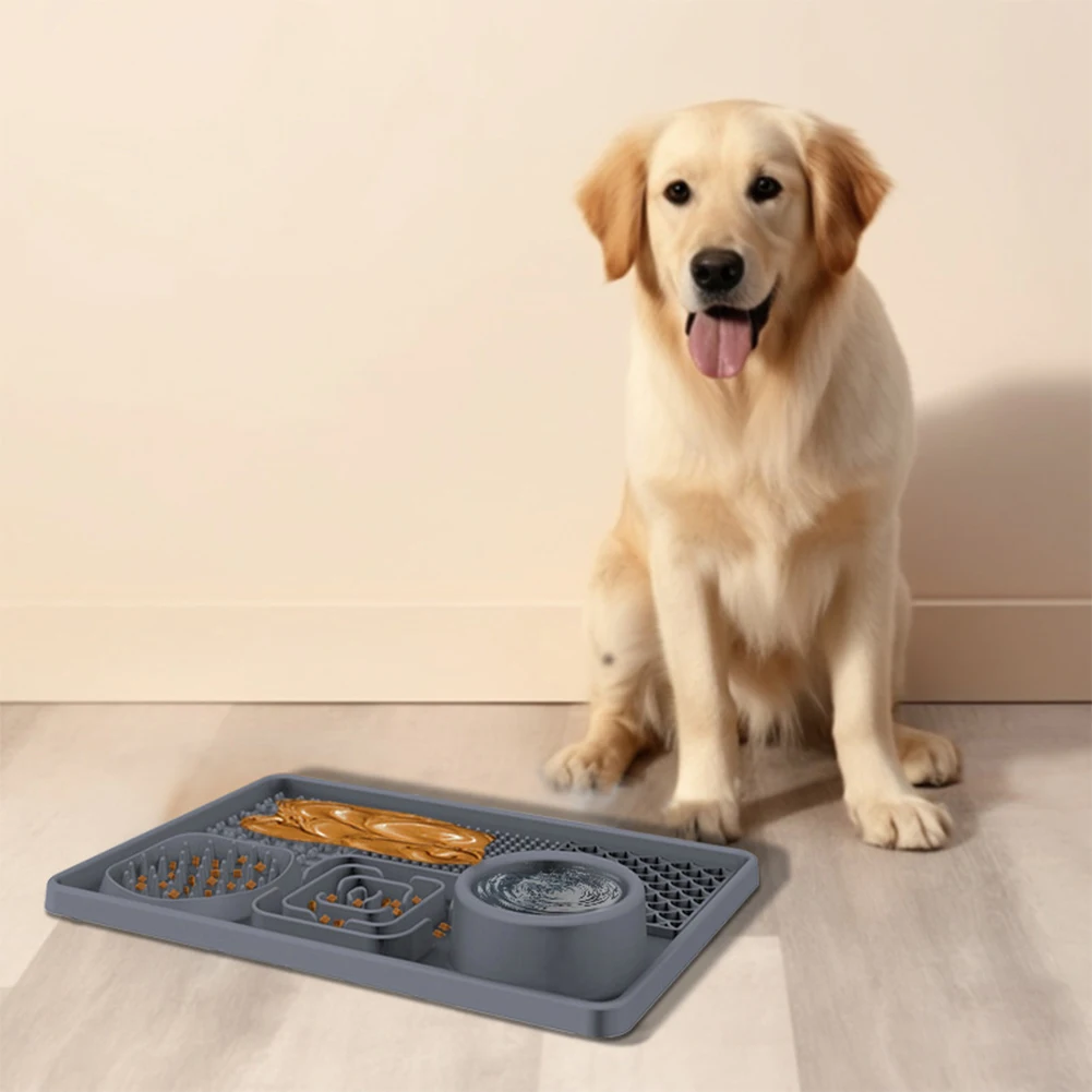 Dog Silicone Therapeutic Interactive Feeding Licking Mat With Spatula 30.48x20.32x4.18cm Lick Pad For Cats Dogs
Dog Silicone Therapeutic Interactive Feeding Licking Mat With Spatula 30.48x20.32x4.18cm Lick Pad For Cats Dogs