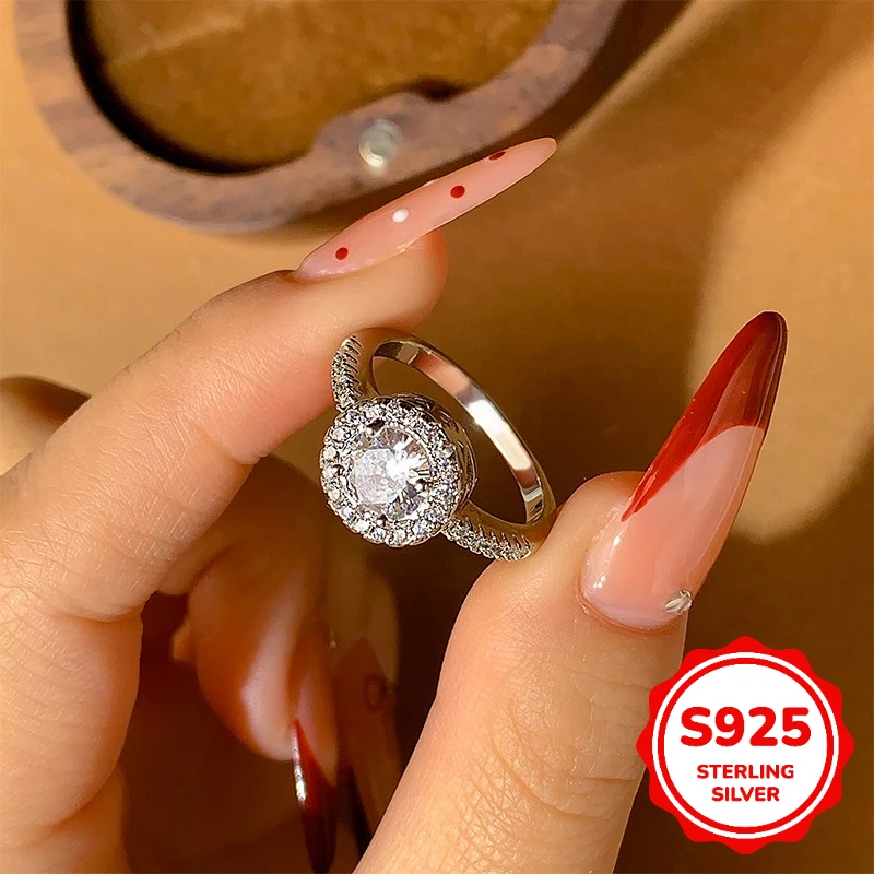 Minimalist S925 Sterling Silver Four-Claw Round Circle Ring Ladies Men's Valentine's Day Gift Jewelry
Minimalist S925 Sterling Silver Four-Claw Round Circle Ring Ladies Men's Valentine's Day Gift Jewelry