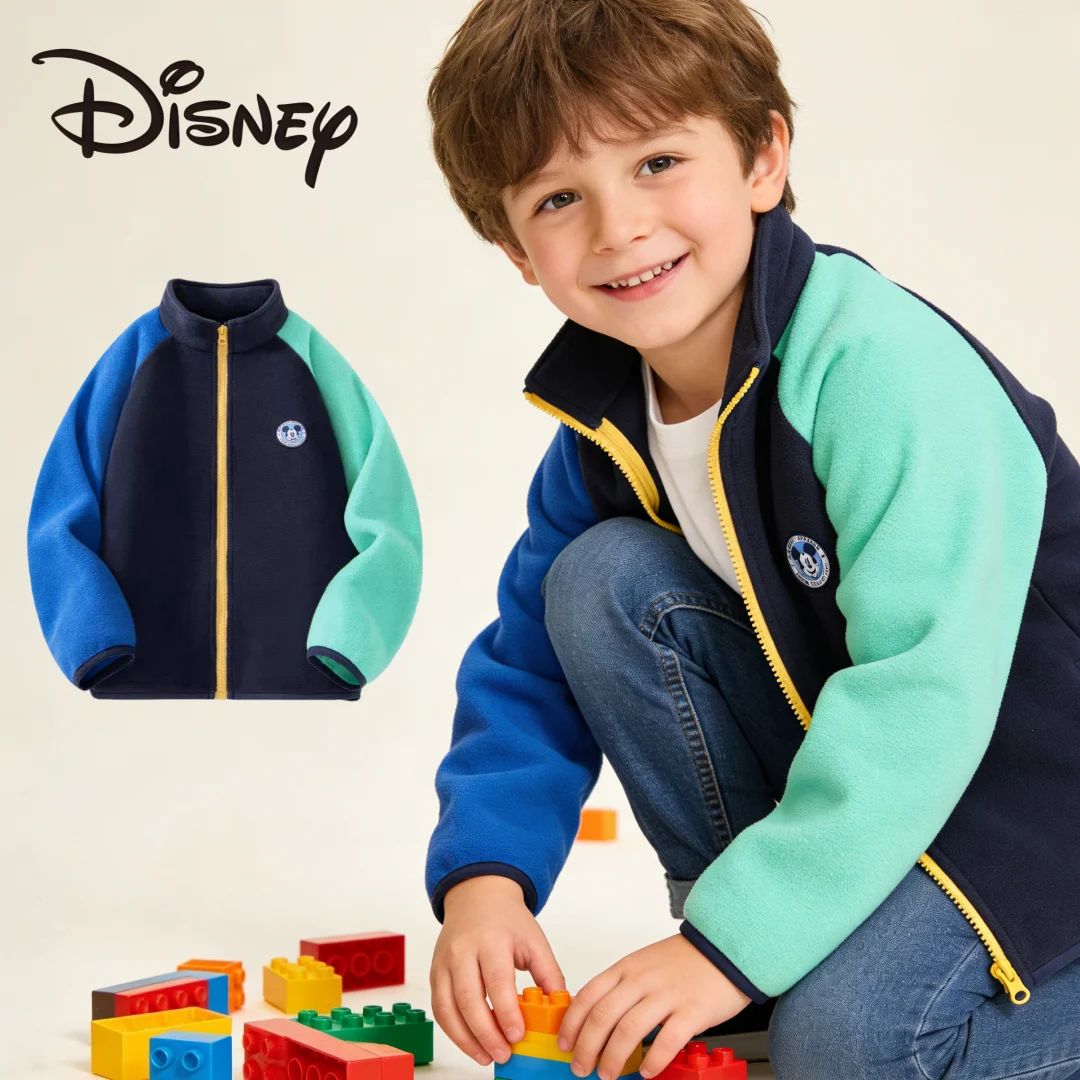 Disney Kids Autumn Winter Plush Fleece Jacket Boy Color Block Patchwork Outwear High-necked Warm-keeping Zipper Cardigan
Disney Kids Autumn Winter Plush Fleece Jacket Boy Color Block Patchwork Outwear High-necked Warm-keeping Zipper Cardigan