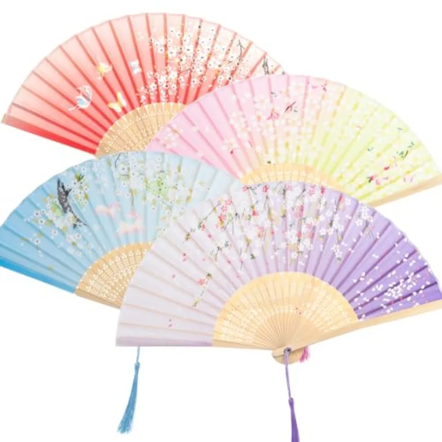 4 Pcs Handheld Folding Fan Small Silk with Tassel Floral Manual Fan Handheld Bulk for Women and Men Music Festival Dance Party
4 Pcs Handheld Folding Fan Small Silk with Tassel Floral Manual Fan Handheld Bulk for Women and Men Music Festival Dance Party