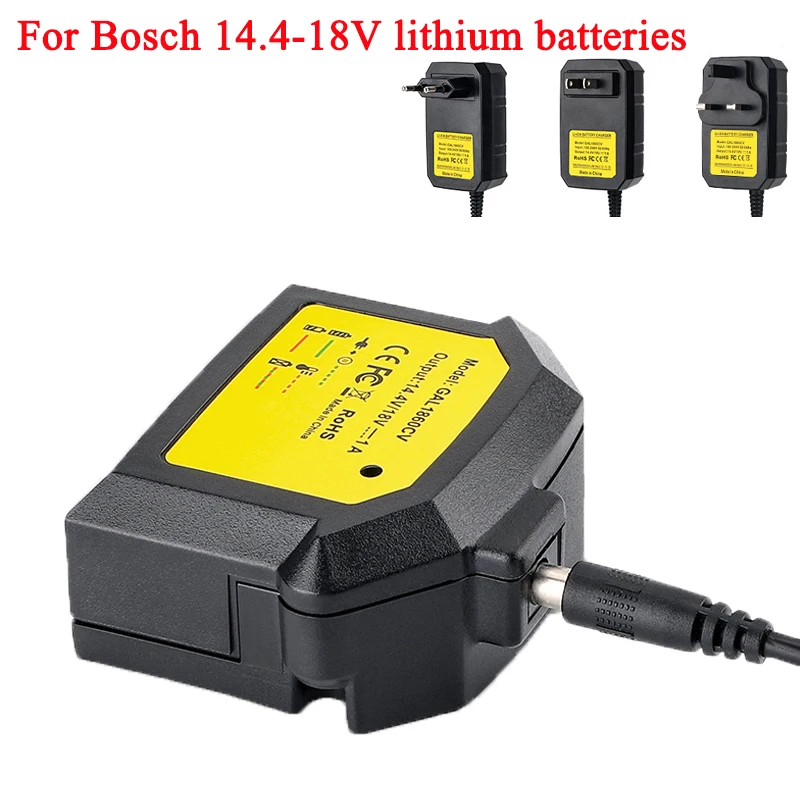 GAL1860CV Lithium Battery Charger Adapter Portable Battery Replacement Charger Compatible with For Bosch 14.4-18V Li-ion Battery
GAL1860CV Lithium Battery Charger Adapter Portable Battery Replacement Charger Compatible with For Bosch 14.4-18V Li-ion Battery