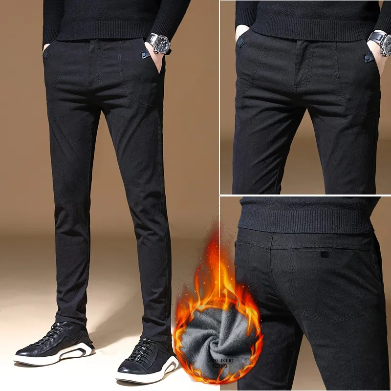 Men's Fleece Lined Thickened Warm Casual Pants Autumn Winter Straight Leg Long Trousers Trendy Youth Style mid Waist Pure Color
Men's Fleece Lined Thickened Warm Casual Pants Autumn Winter Straight Leg Long Trousers Trendy Youth Style mid Waist Pure Color