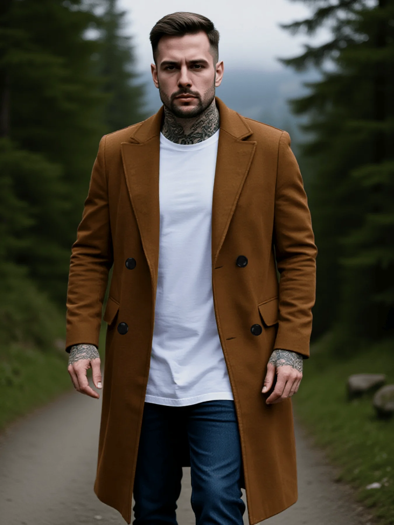 Men's Woolen Coat European Fashion Streetwears Autumn Winter Casual Jacket Double-Breasted with Lining Woolen Overcoat
Men's Woolen Coat European Fashion Streetwears Autumn Winter Casual Jacket Double-Breasted with Lining Woolen Overcoat