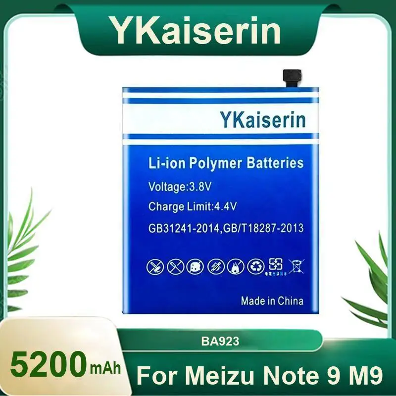 Прочный аккумулятор BA923 5200 мАч для мобильного телефона Meizu Note 9 M9, хорошая низкотемпературная работа
Прочный аккумулятор BA923 5200 мАч для мобильного телефона Meizu Note 9 M9, хорошая низкотемпературная работа