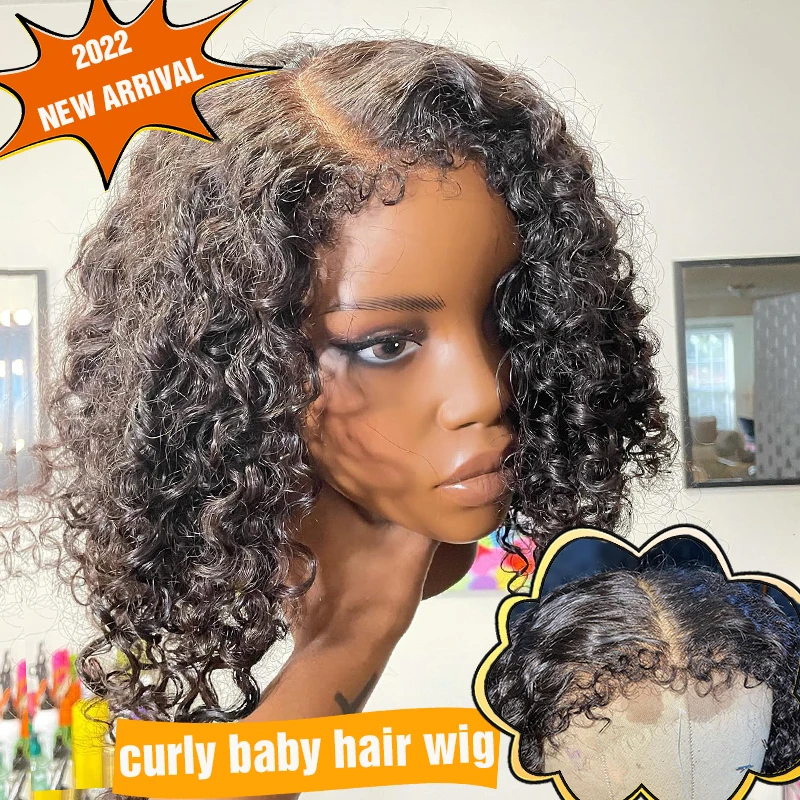 Curly Baby Hair Wigs 4x4 Short Bob Pixie Cut Lace Front Human Hair Wigs For Black Women Pre Plucked Brazilian Virgin Kinky Edges
Curly Baby Hair Wigs 4x4 Short Bob Pixie Cut Lace Front Human Hair Wigs For Black Women Pre Plucked Brazilian Virgin Kinky Edges