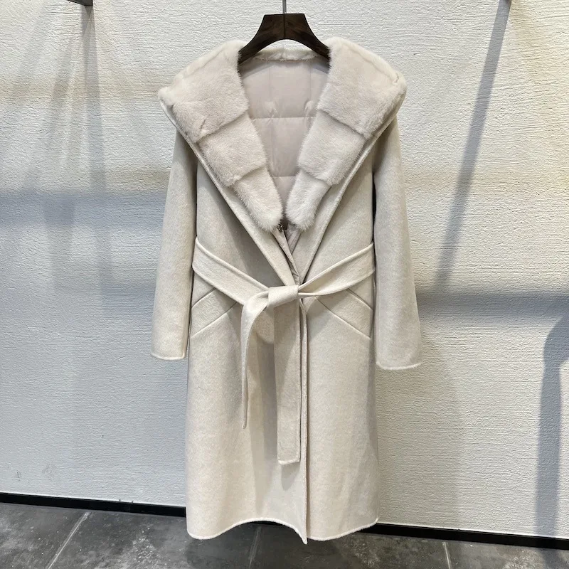 2024 Women's Clothing Fashion removable fur collar double-sided cashmere coat No.16
2024 Women's Clothing Fashion removable fur collar double-sided cashmere coat No.16