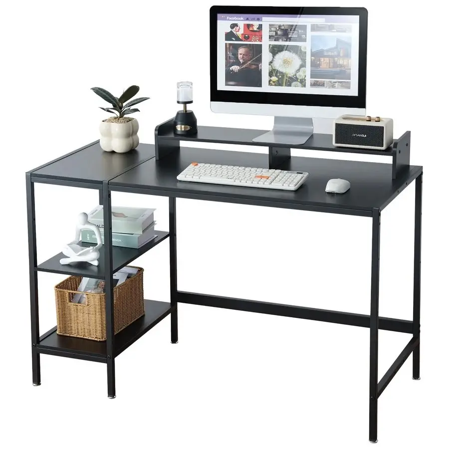 47inch Computer Desk with Storage Shelf Your Ideal Black Gaming Desk for Bedrooms, Small Spaces, and Home Offices. This Modern
47inch Computer Desk with Storage Shelf Your Ideal Black Gaming Desk for Bedrooms, Small Spaces, and Home Offices. This Modern