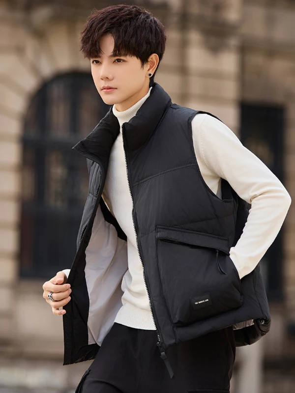 Теплый пуховый жилет с воротником-стойкой для мужчин, повседневная верхняя одежда, модный зимний жилет для молодежи, полиэстер, на молнии...
Теплый пуховый жилет с воротником-стойкой для мужчин, повседневная верхняя одежда, модный зимний жилет для молодежи, полиэстер, на молнии...