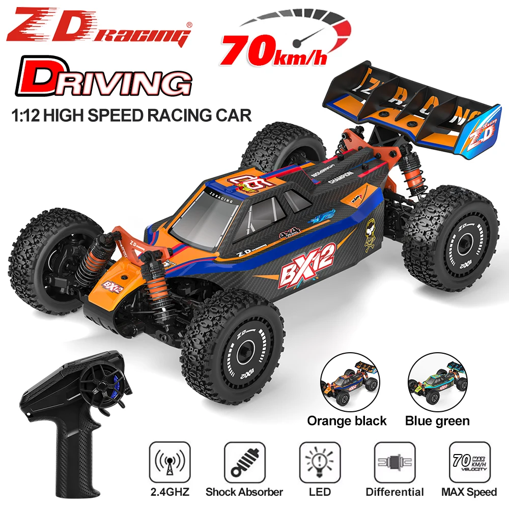 ZD Racing RC Car Racing BX-12 1/12 Brushless 2.4GHz 70KM/H High Speed Remote Control Racing Buggy Vehicle Adult Children's Toys
ZD Racing RC Car Racing BX-12 1/12 Brushless 2.4GHz 70KM/H High Speed Remote Control Racing Buggy Vehicle Adult Children's Toys