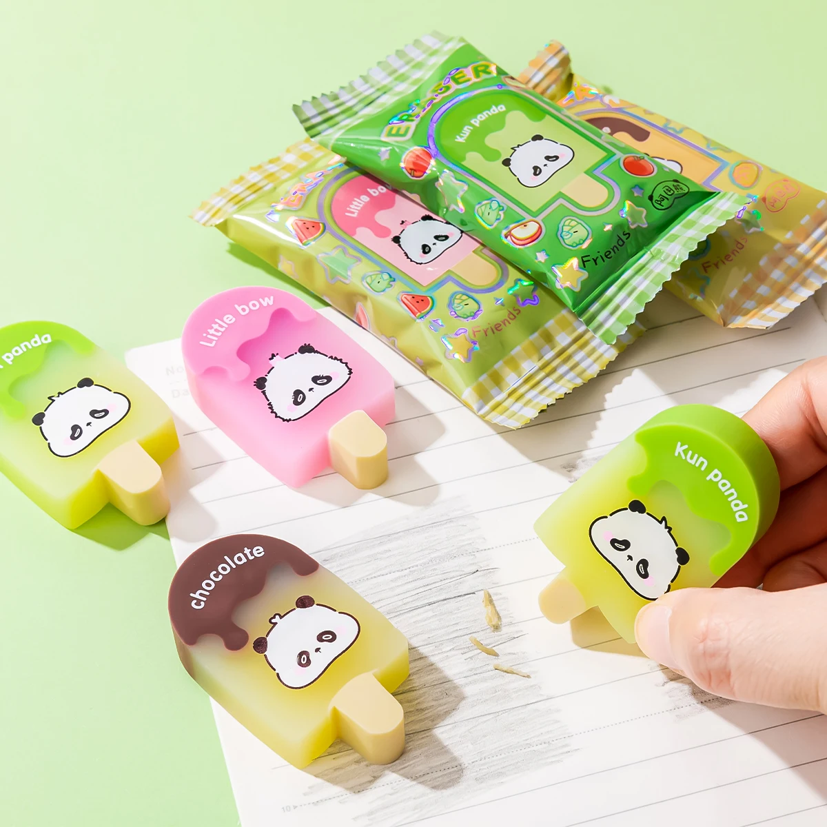 Cute Panda Eraser Student Creative Ice Cream Shape Eraser Educational Fun Desk Accessories Rubber for Mistakes Correction
Cute Panda Eraser Student Creative Ice Cream Shape Eraser Educational Fun Desk Accessories Rubber for Mistakes Correction