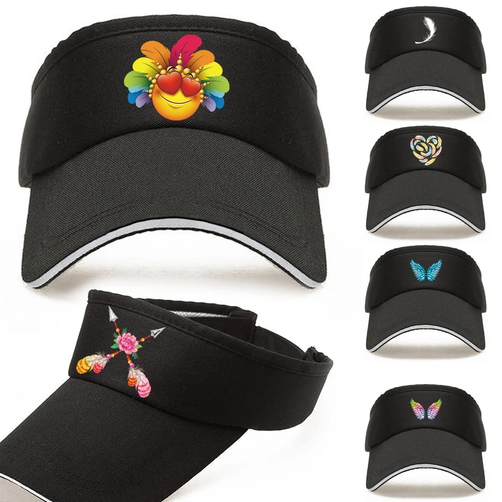 Summer Sun Hats Top Empty Solid Sports Tennis Running Sunscreen Cap Visor UV Protection Breathable Beach Hat Feather Pattern
Summer Sun Hats Top Empty Solid Sports Tennis Running Sunscreen Cap Visor UV Protection Breathable Beach Hat Feather Pattern