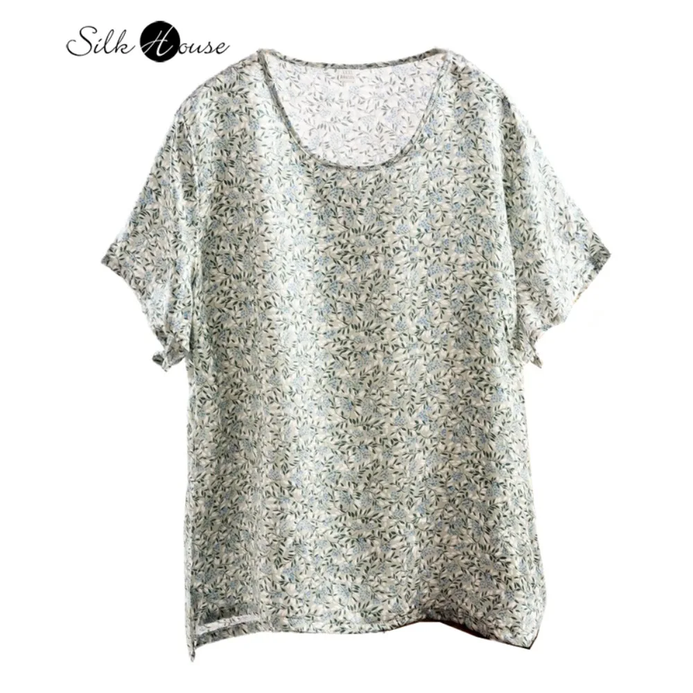 Women's Summer Clothing Casual Simple 100% Natural Mulberry Silk SangBo Satin Round Neck Short Sleeved Breathable Cool T-shirt
Women's Summer Clothing Casual Simple 100% Natural Mulberry Silk SangBo Satin Round Neck Short Sleeved Breathable Cool T-shirt