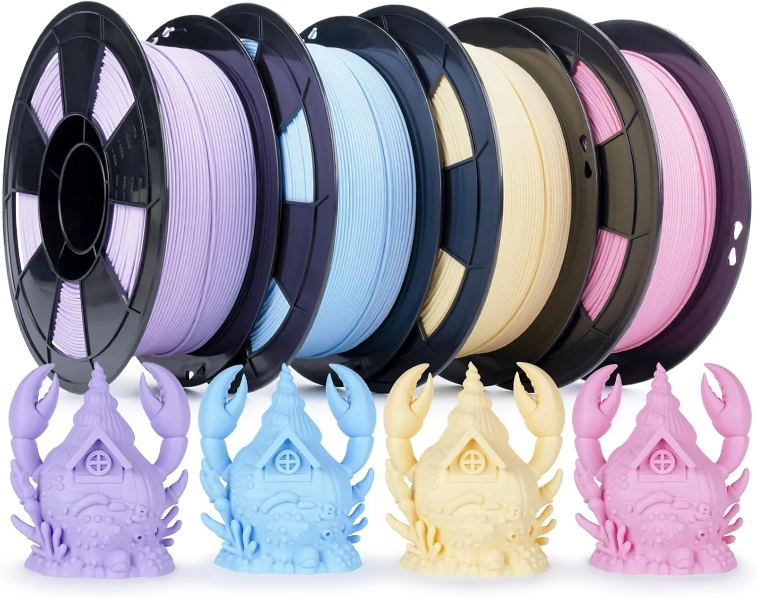Matte PLA Filament 4-Pack, 1.75mm, Pastel Colors, 1kg Each, Fit Most FDM Printers
Matte PLA Filament 4-Pack, 1.75mm, Pastel Colors, 1kg Each, Fit Most FDM Printers