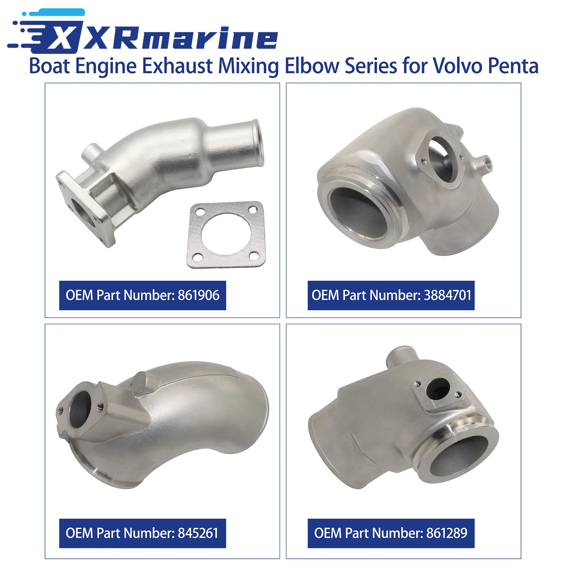 Boat Engine Exhaust Mixing Elbow Series for Volvo Penta OEM Parts 861906 3884701 861289 845261
Boat Engine Exhaust Mixing Elbow Series for Volvo Penta OEM Parts 861906 3884701 861289 845261
