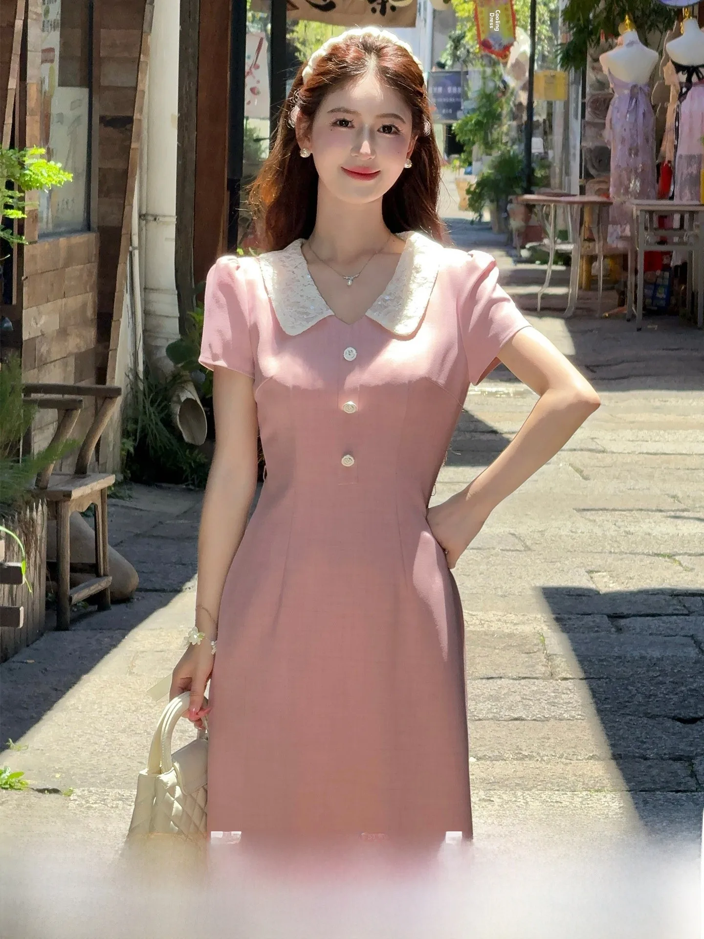 Lili Sweet Soft Style Pink Long Dress Waist Cinched Summer Fashion Women's High Waist Polyester Fiber Short Sleeve Zipper Clo...
Lili Sweet Soft Style Pink Long Dress Waist Cinched Summer Fashion Women's High Waist Polyester Fiber Short Sleeve Zipper Clo...