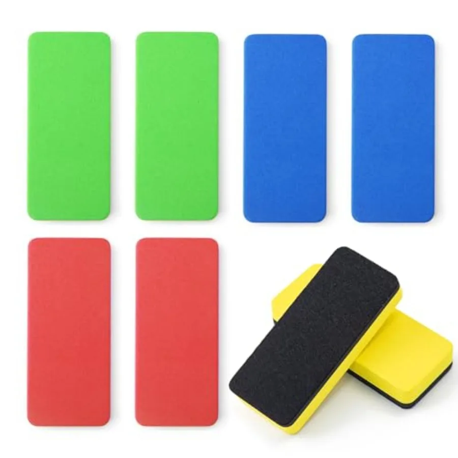 Magnetic Whiteboard Erasers 8 Pack, White Board Markers Dry Erase, Ideal for Classroom, Home, Office
Magnetic Whiteboard Erasers 8 Pack, White Board Markers Dry Erase, Ideal for Classroom, Home, Office