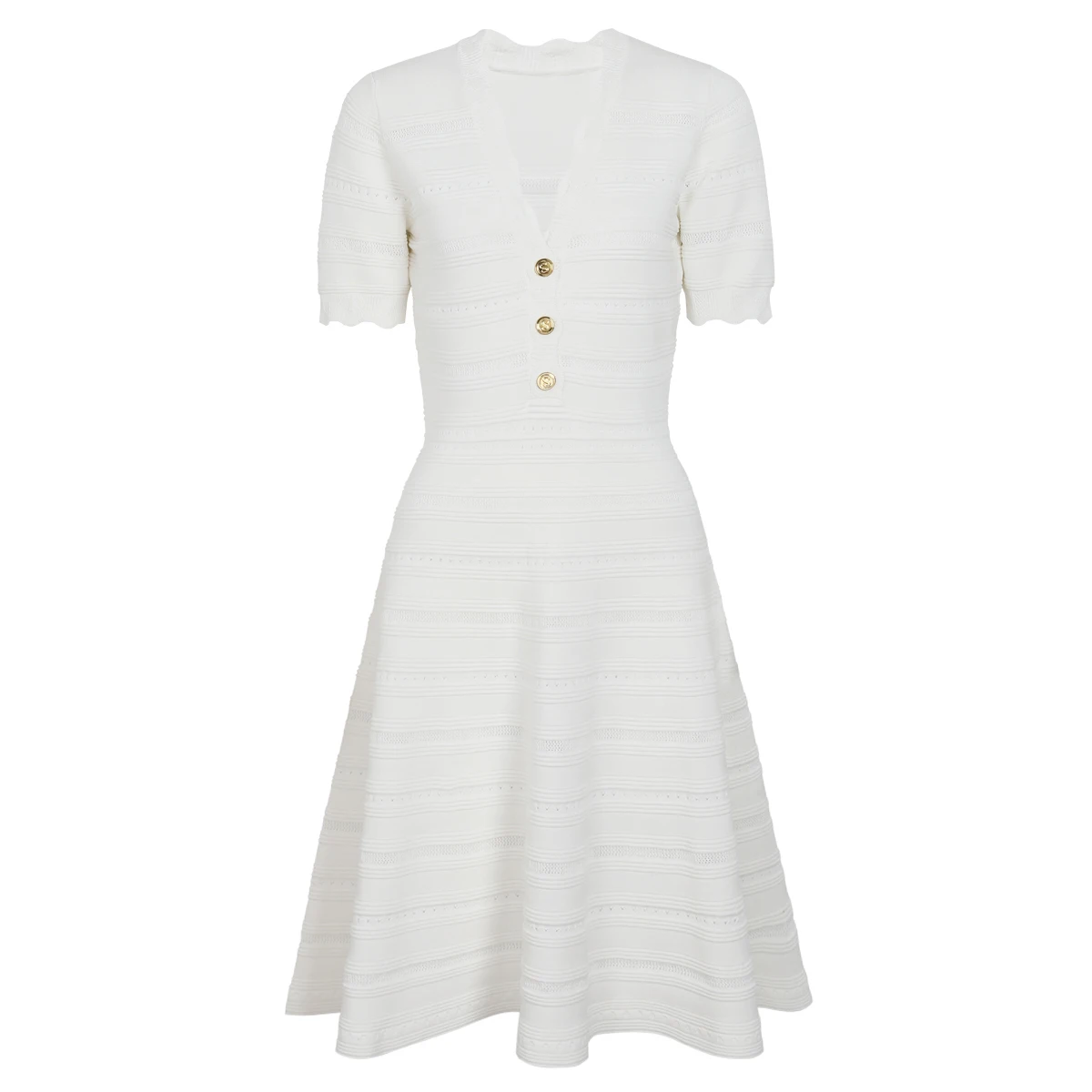 2668 New Summer Fashion Women Striped Dress V-Neck Short Sleeve Gold Buckle Slim Fit Commuter Socialite Party Dress
2668 New Summer Fashion Women Striped Dress V-Neck Short Sleeve Gold Buckle Slim Fit Commuter Socialite Party Dress