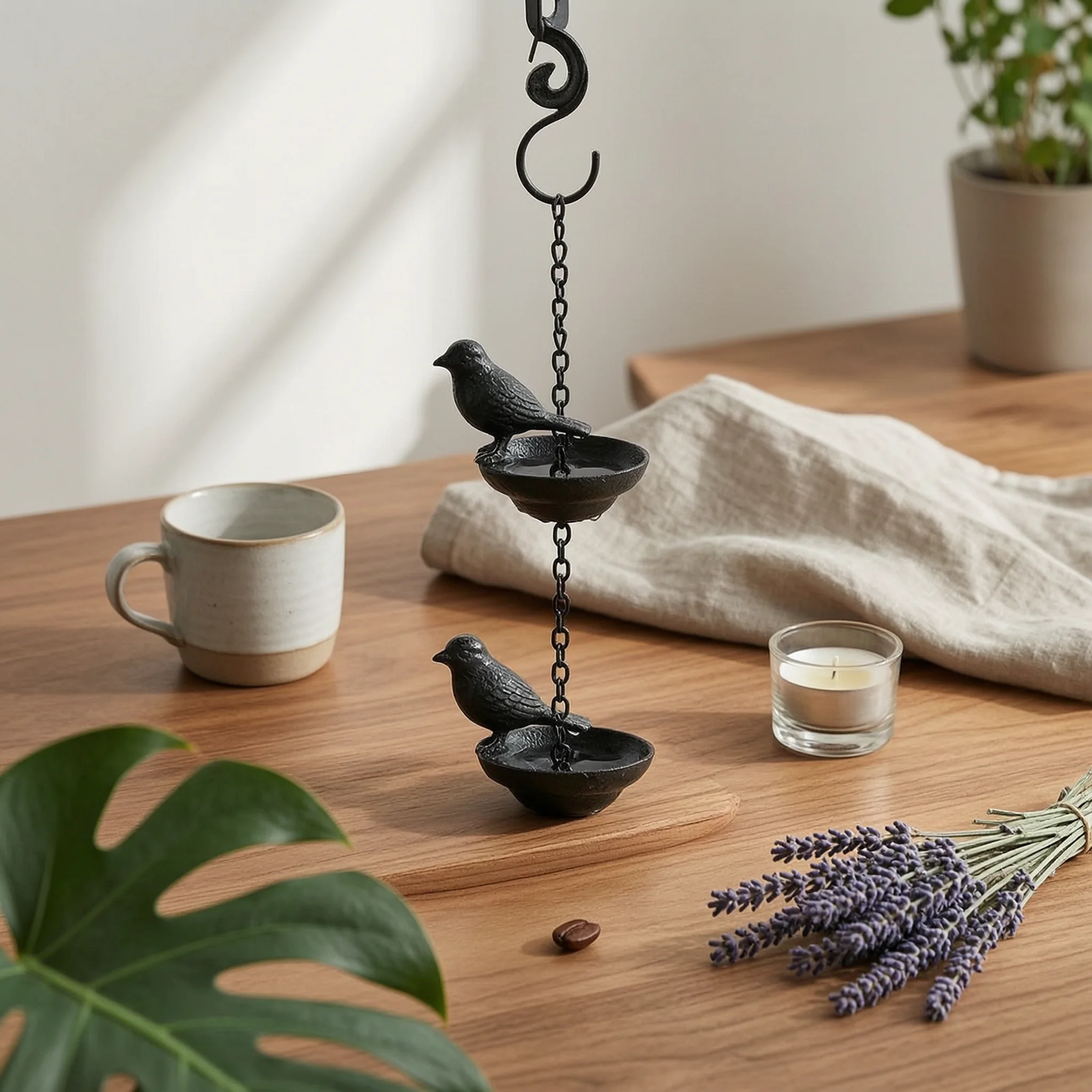 Bird Cup Chain Iron Bird Rain Chain Outdoor Decor Long-Lasting Soothing Sound for Garden, Porch
Bird Cup Chain Iron Bird Rain Chain Outdoor Decor Long-Lasting Soothing Sound for Garden, Porch