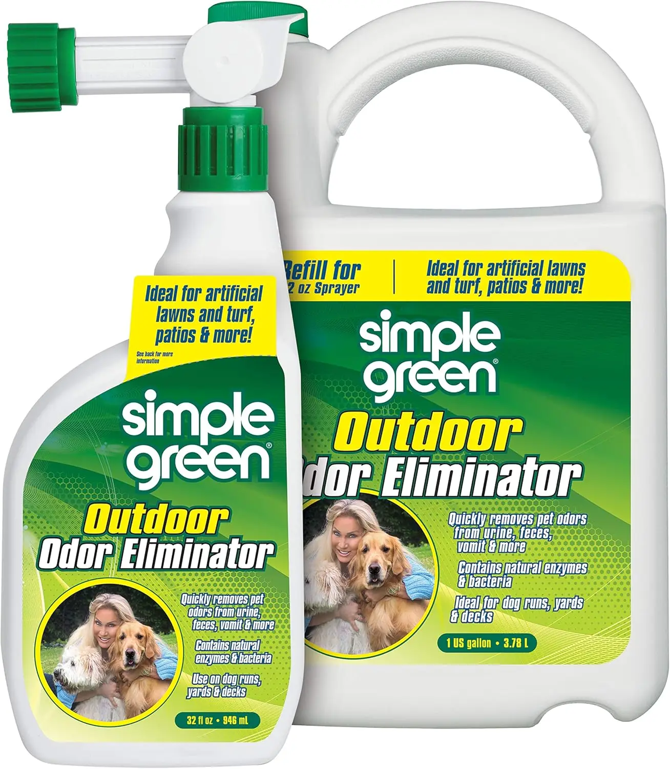 Outdoor Pet Odor Eliminator for Dogs, Ideal for Artificial Grass & Patio with Hose Sprayer & Refill
Outdoor Pet Odor Eliminator for Dogs, Ideal for Artificial Grass & Patio with Hose Sprayer & Refill