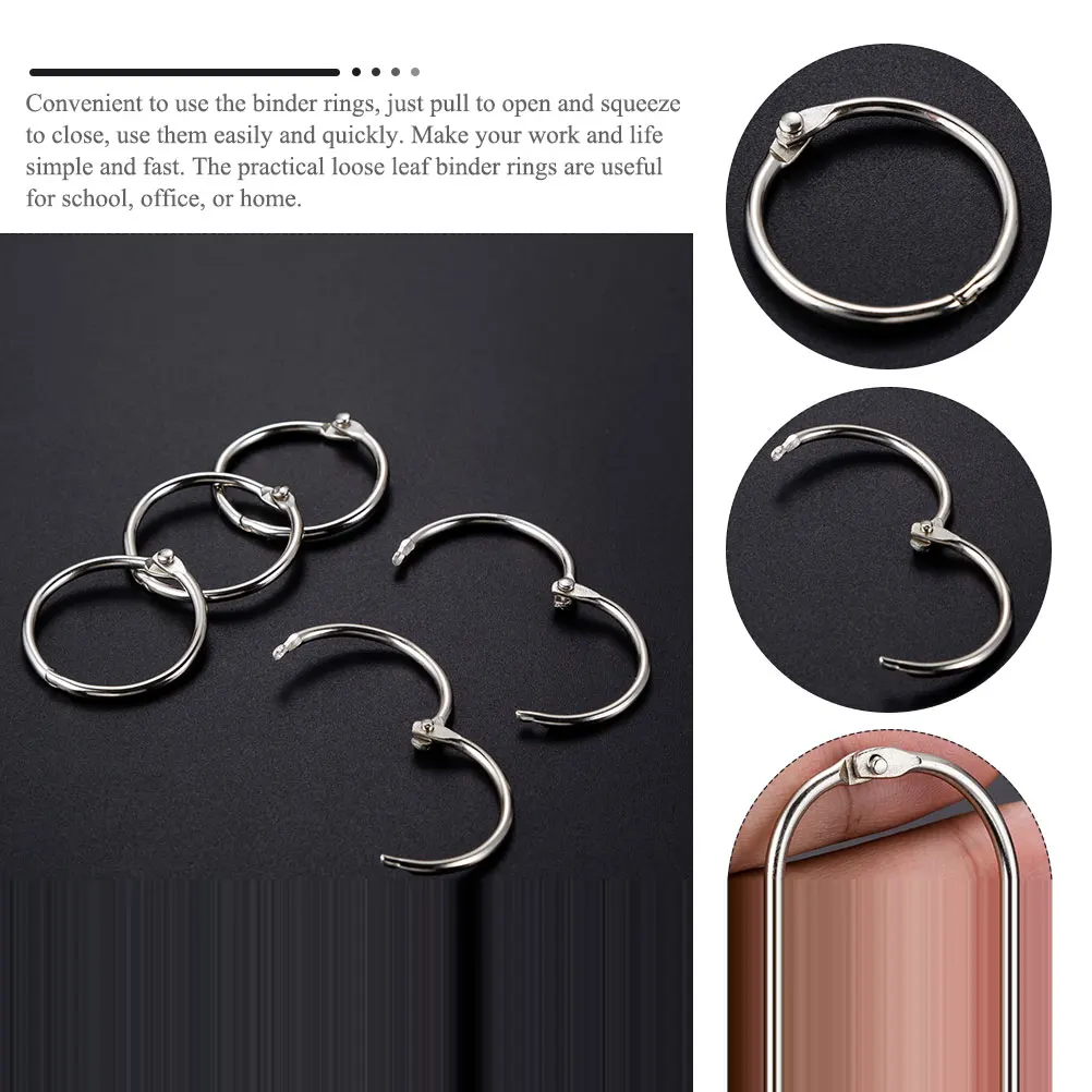 50 Pcs Metal Key Ring Round Small Book Keychain Rings Loose Leaf Binder Large Keyrings Students Office
50 Pcs Metal Key Ring Round Small Book Keychain Rings Loose Leaf Binder Large Keyrings Students Office