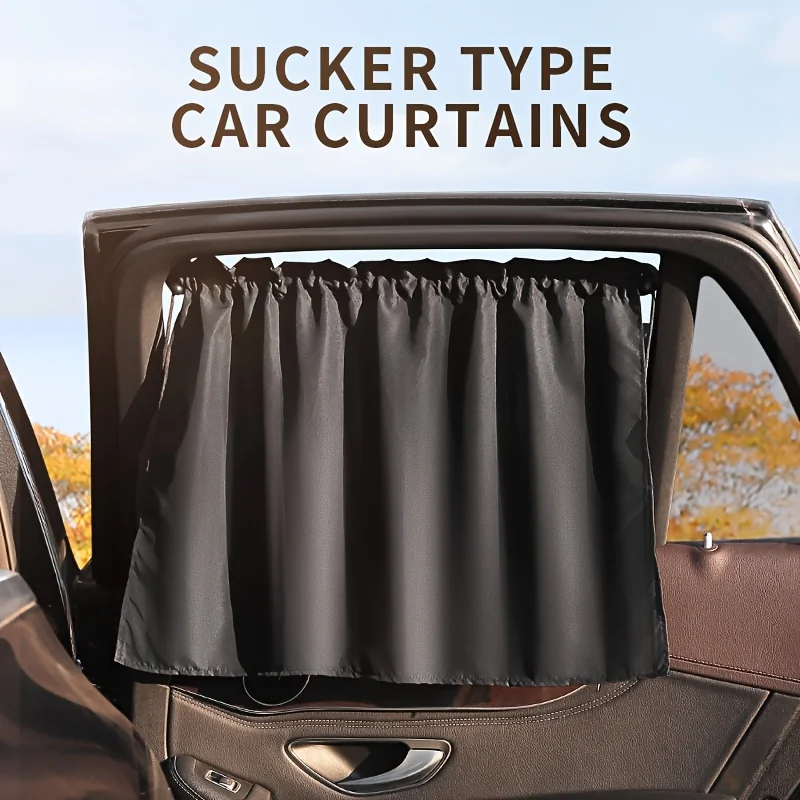 2pcs Black Car Sunshades, Suction Cup-style Sunshades - Install with Convenient Sliding Curtains. Sun-blocking, Heat-insulating
2pcs Black Car Sunshades, Suction Cup-style Sunshades - Install with Convenient Sliding Curtains. Sun-blocking, Heat-insulating