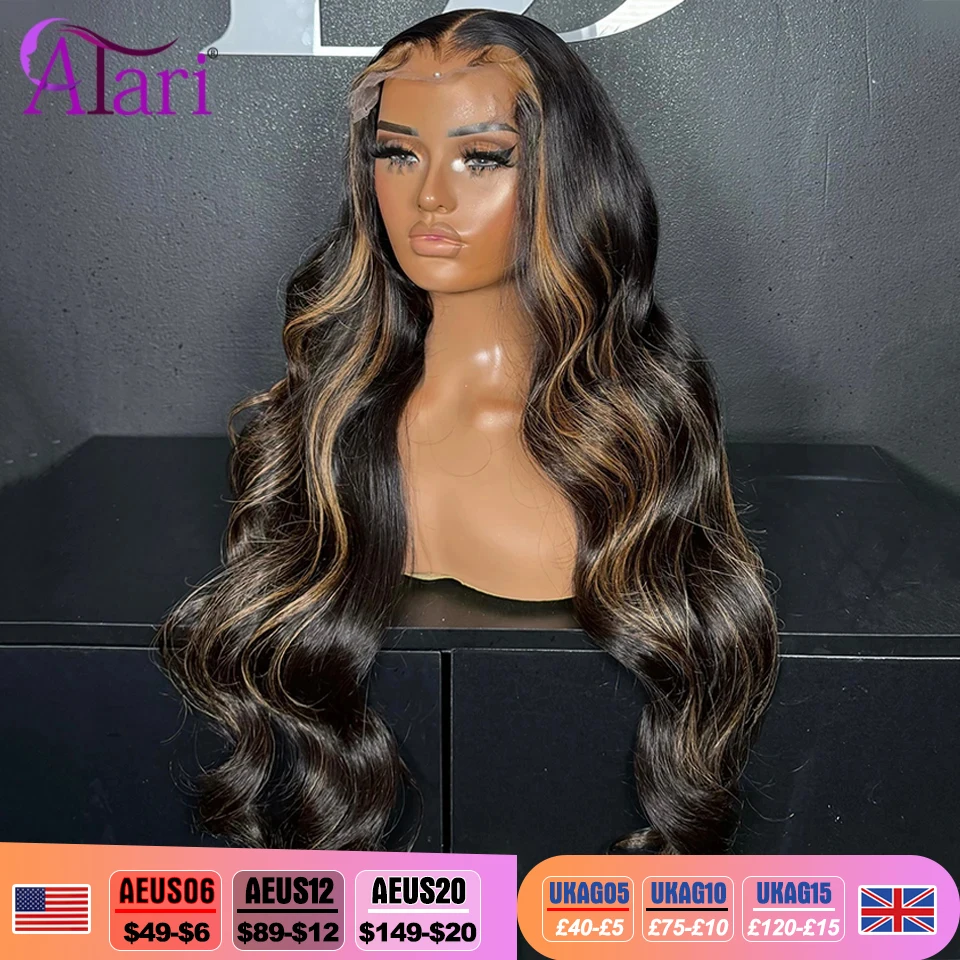 13x4 Highlights 250 220 200 High Density Human Hair Wigs P1B 30 Transparent Lace Frontal Body Wave Wig Pre Plucked for Women
13x4 Highlights 250 220 200 High Density Human Hair Wigs P1B 30 Transparent Lace Frontal Body Wave Wig Pre Plucked for Women