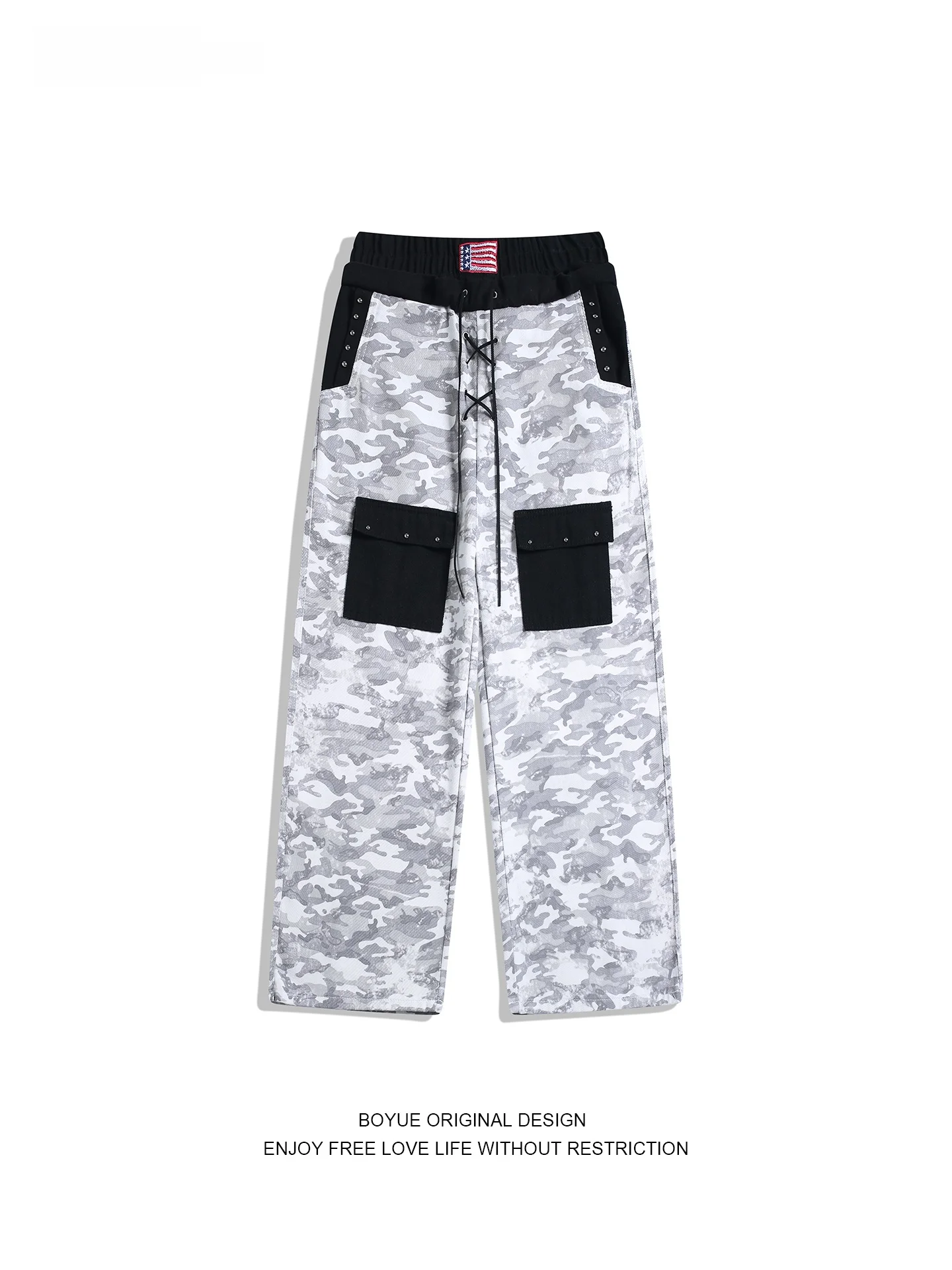 BOYUE American Light Sle Camouflage Patchwork Jeans Hip Hop Dyeing Wide Leg Pants ex Casual Straight Cut Loose Fit
BOYUE American Light Sle Camouflage Patchwork Jeans Hip Hop Dyeing Wide Leg Pants ex Casual Straight Cut Loose Fit