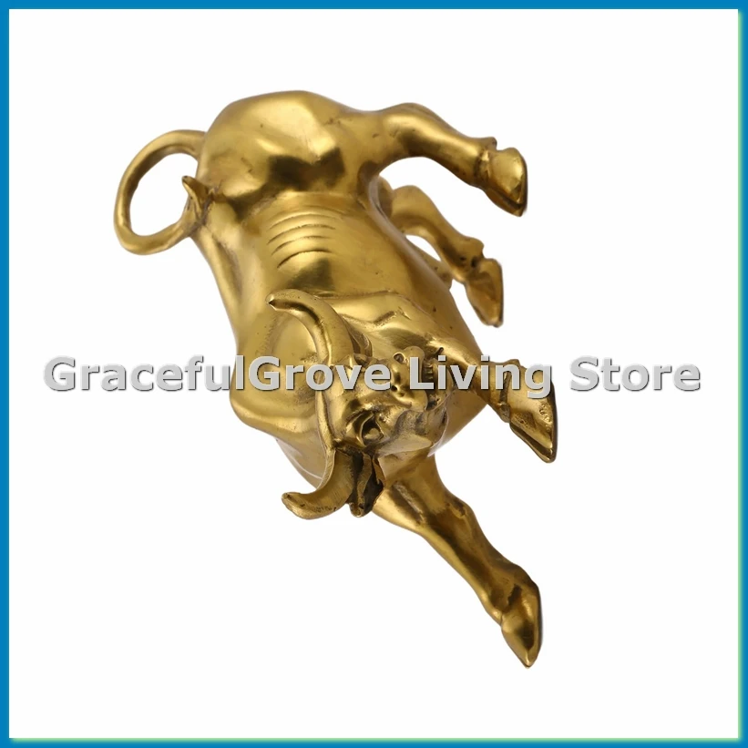 Feng Shui Fortune Brass Bull Statue, Sculpture Home Decoration Golden Copper Bull Represents Good Luck of Career-A09G
Feng Shui Fortune Brass Bull Statue, Sculpture Home Decoration Golden Copper Bull Represents Good Luck of Career-A09G