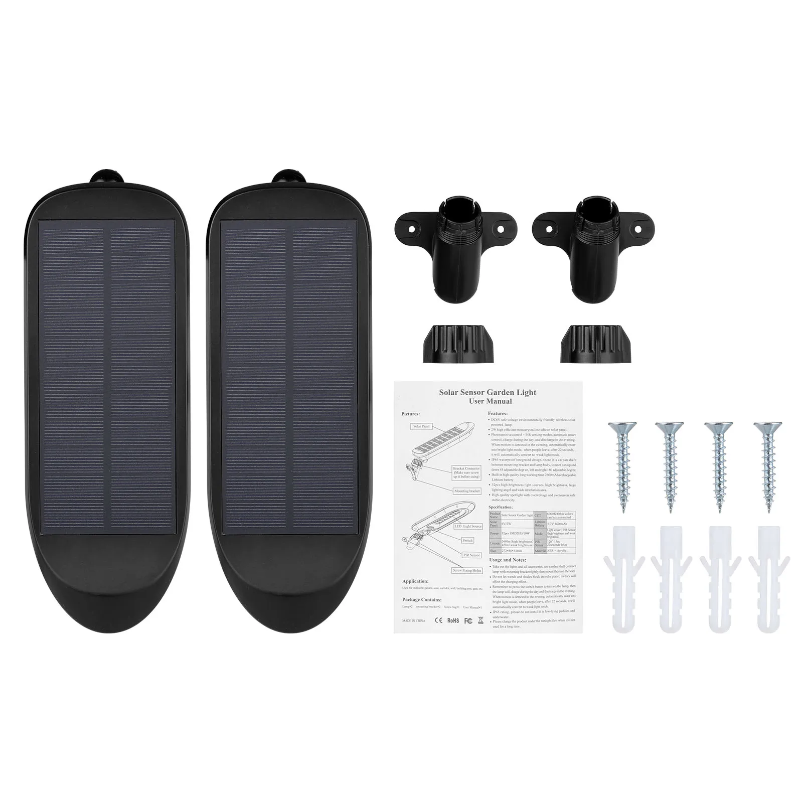 2 PCS Solar Wall Lights Motion Sensor 32 LEDs Outdoor Waterproof Solar LED Wall Lamps with Dim/ High Light Adjustable Angle Sola
2 PCS Solar Wall Lights Motion Sensor 32 LEDs Outdoor Waterproof Solar LED Wall Lamps with Dim/ High Light Adjustable Angle Sola